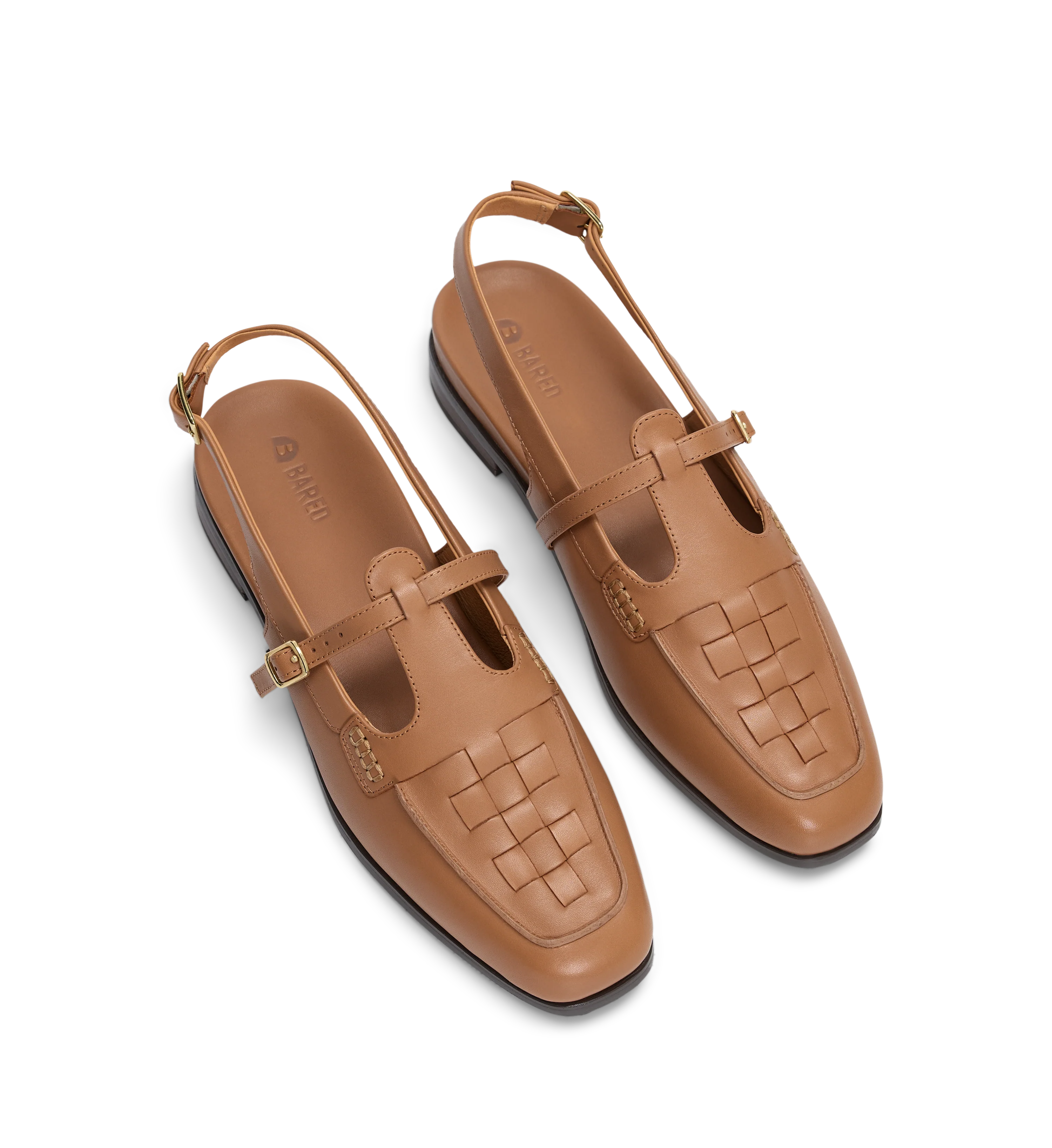 Eclectus Tan Leather Flats