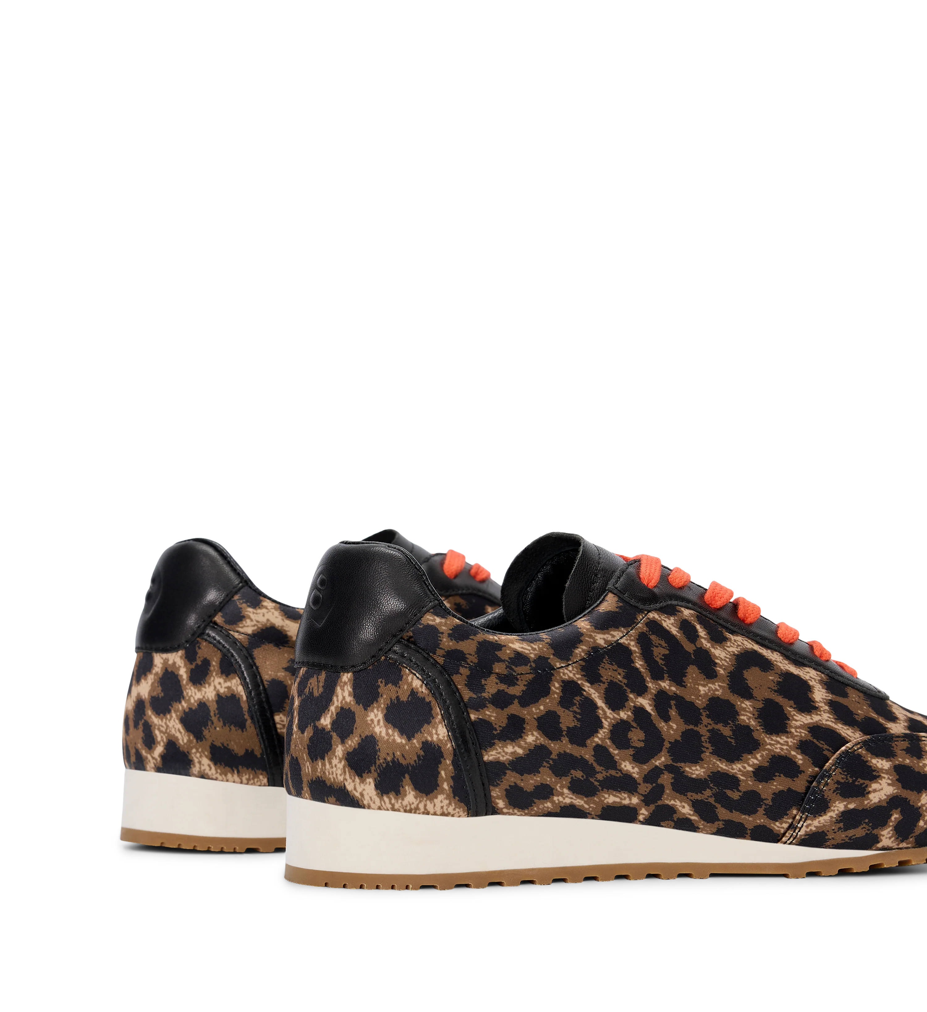 Gavia Leopard Print Satin & Leather Sneakers