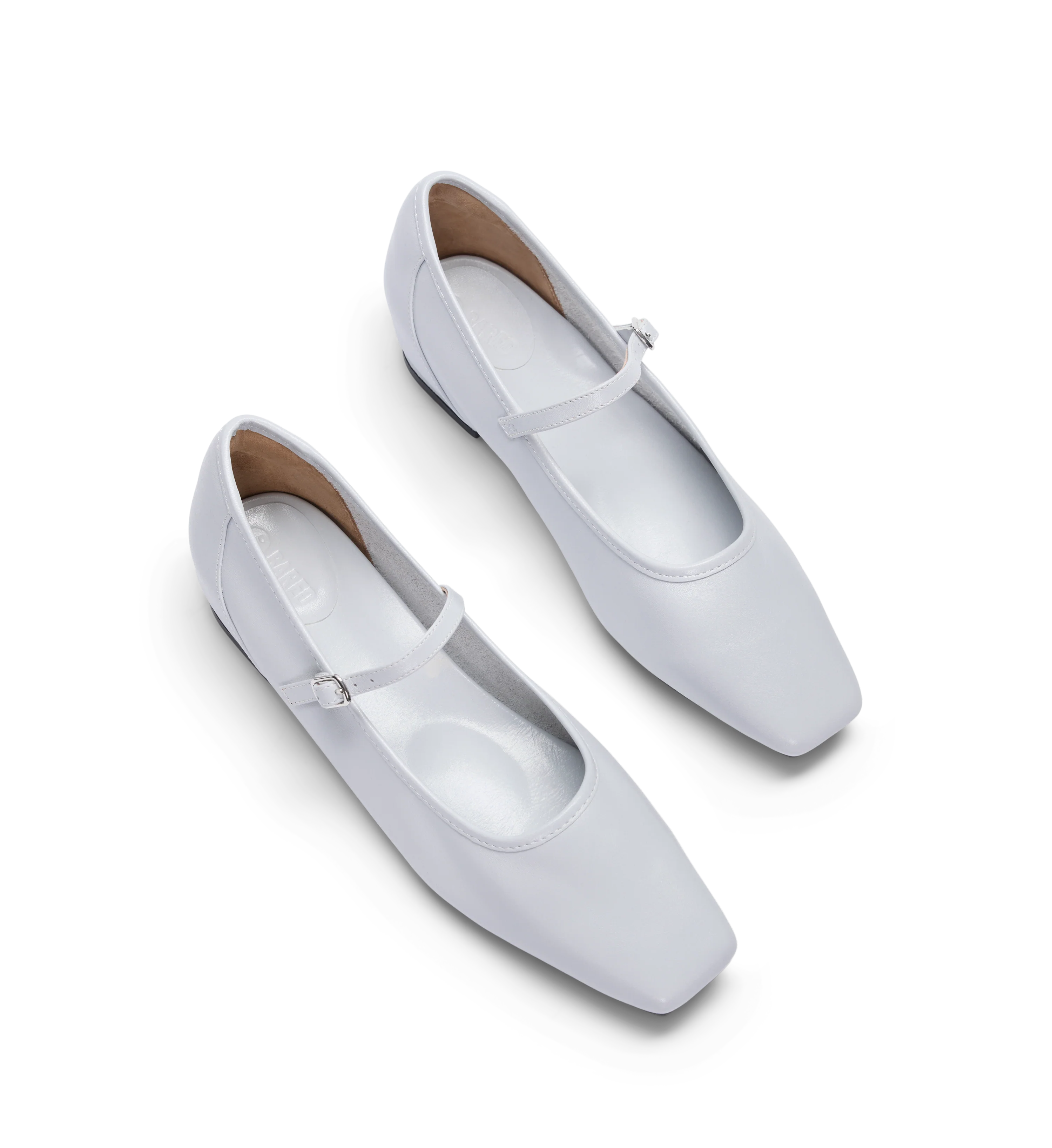 Surfbird Ice Blue Leather Ballet Flats