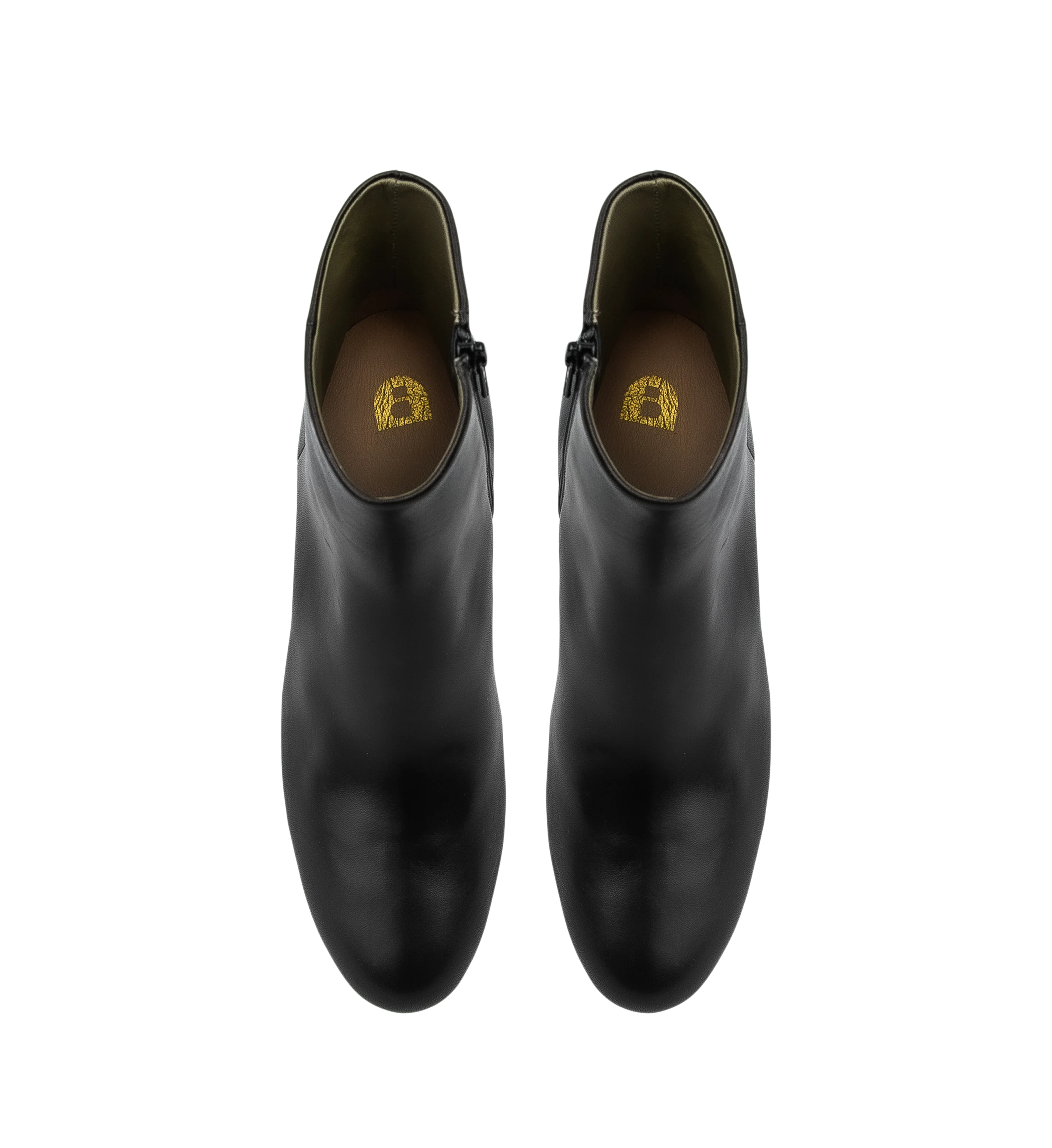 Tachuri Black Leather Ankle Boots