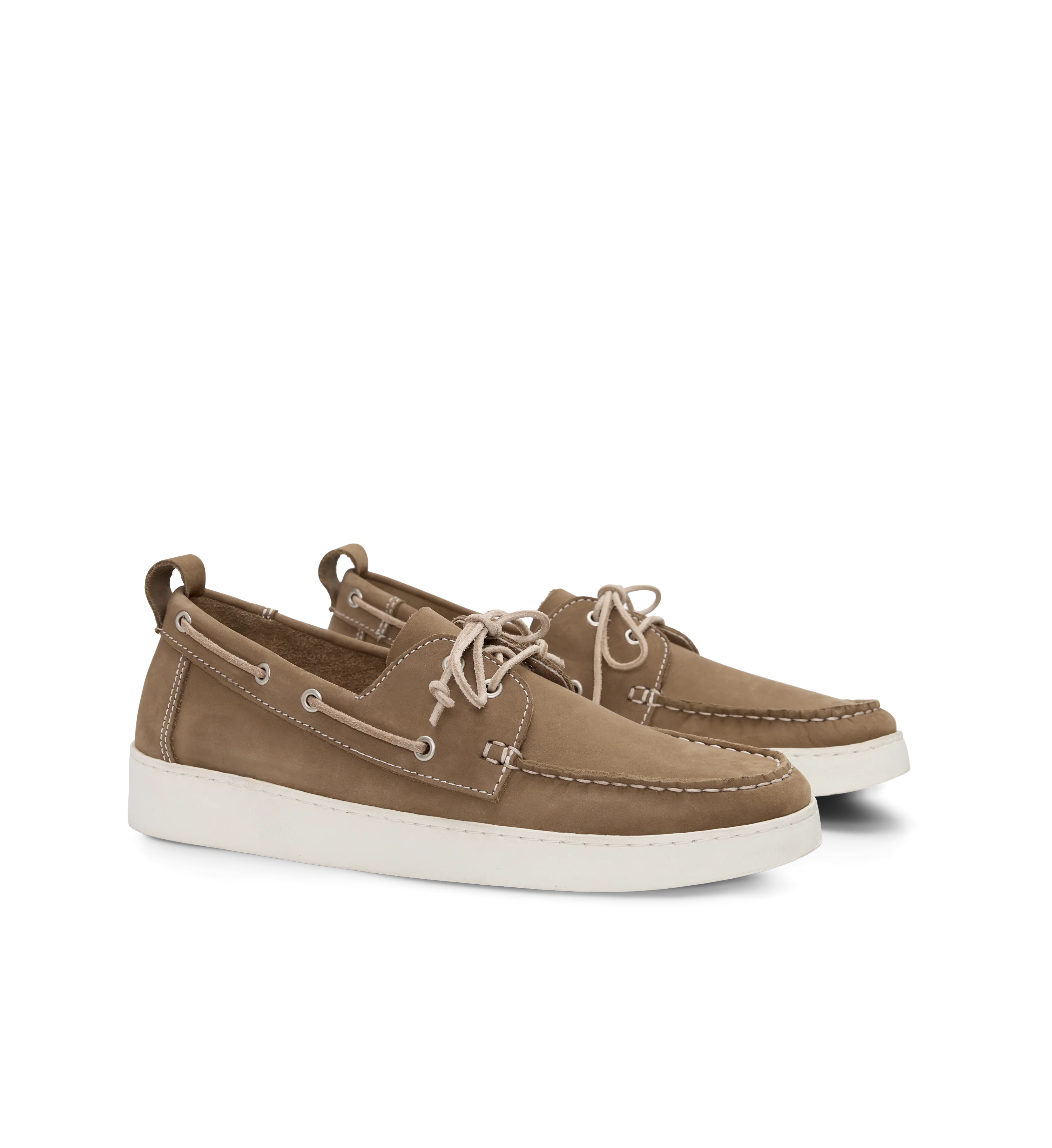 Silicon Olive Green Nubuck Men's Casual Shoes