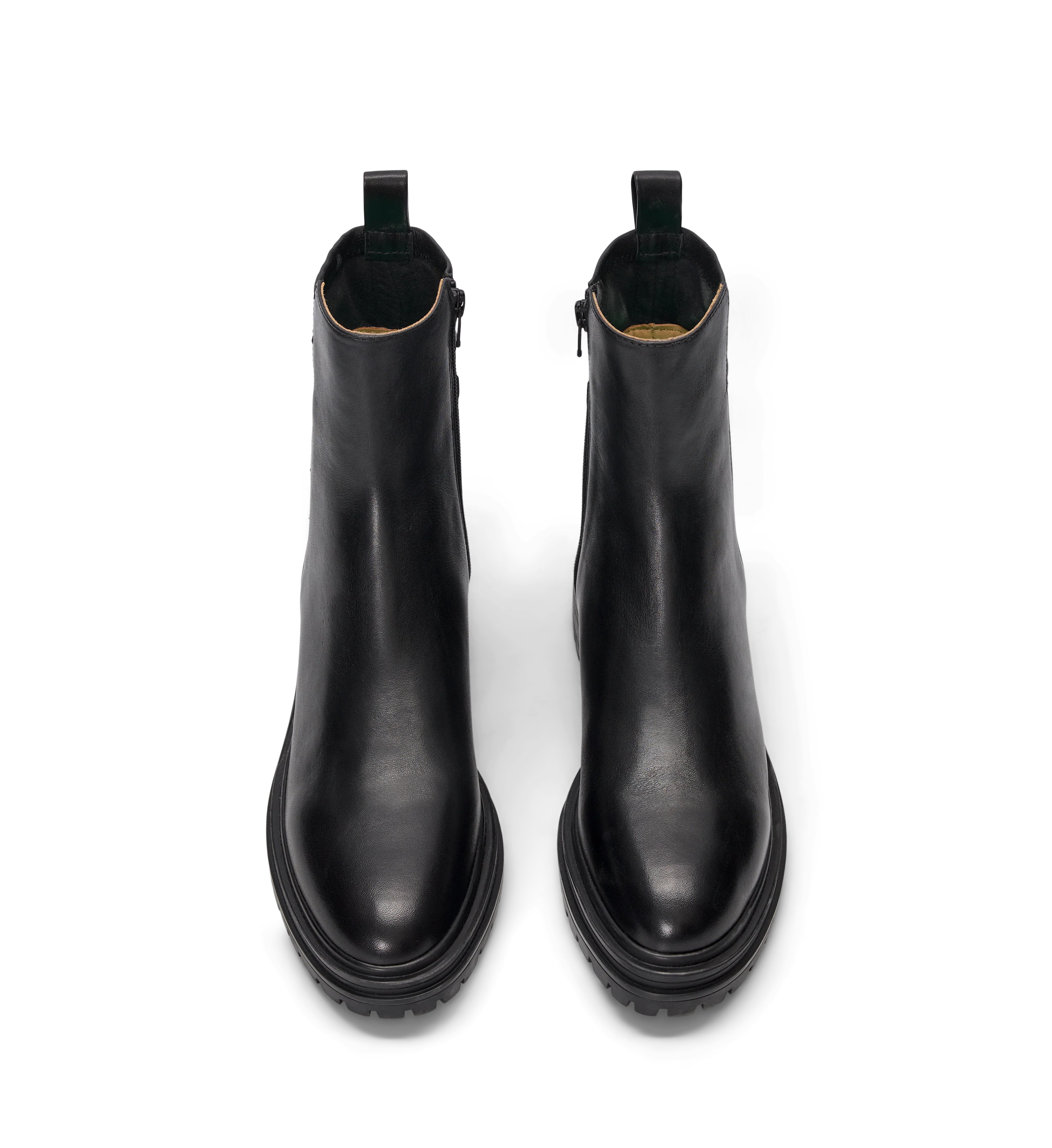 Harpy Black Leather Flat Boots