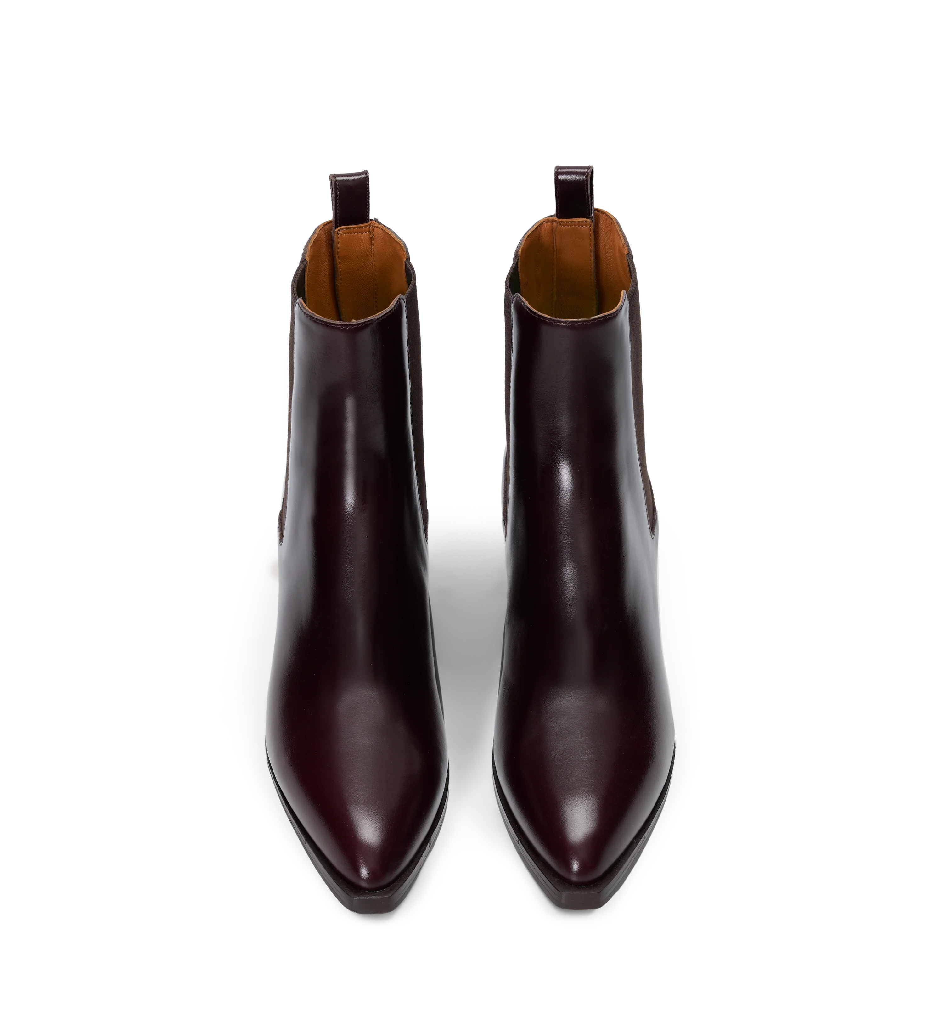 Dodo Mahogany Brown Boxed Leather Heeled Boots