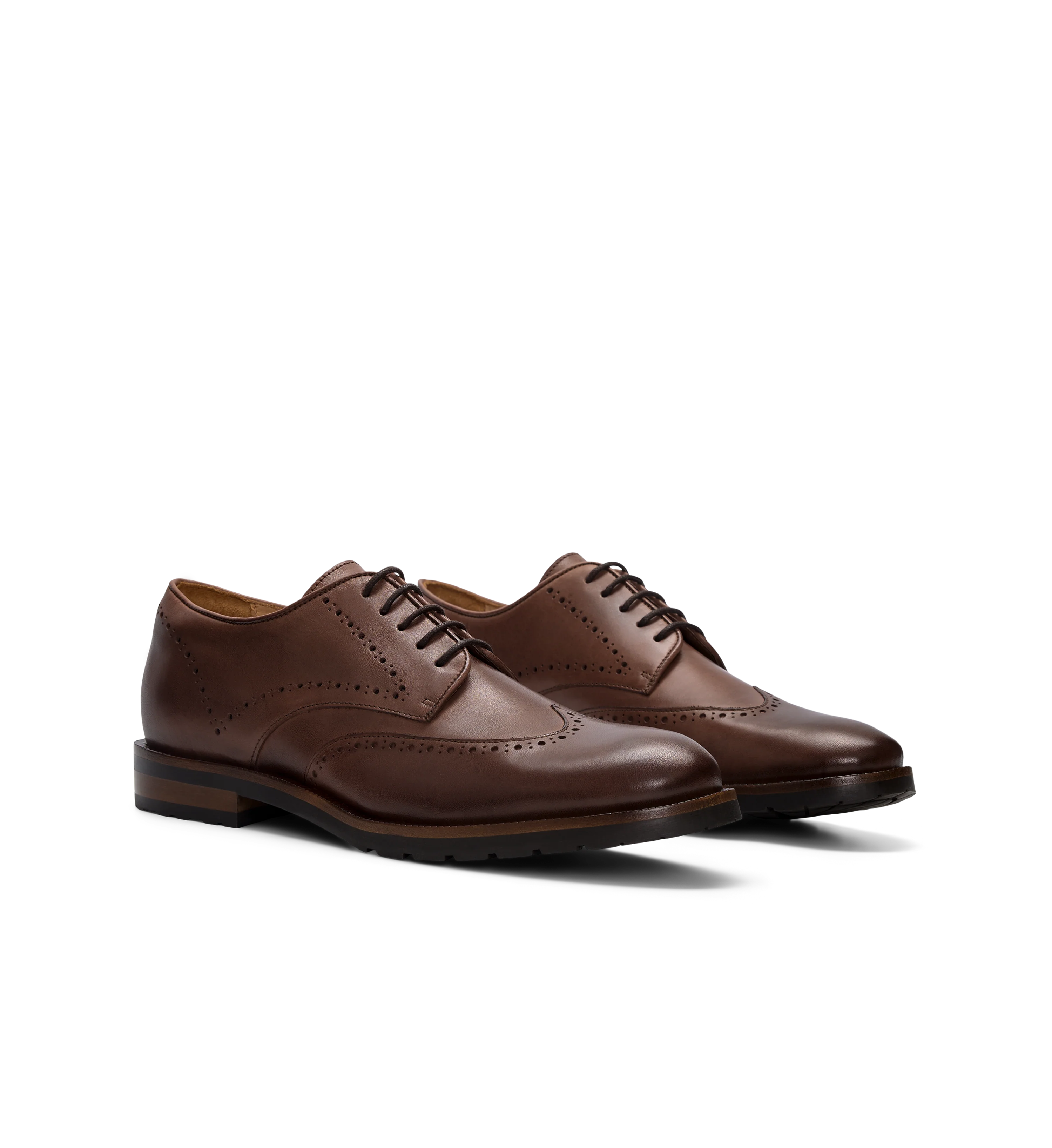 Lutetium Tan Leather Lace Up Dress Shoes