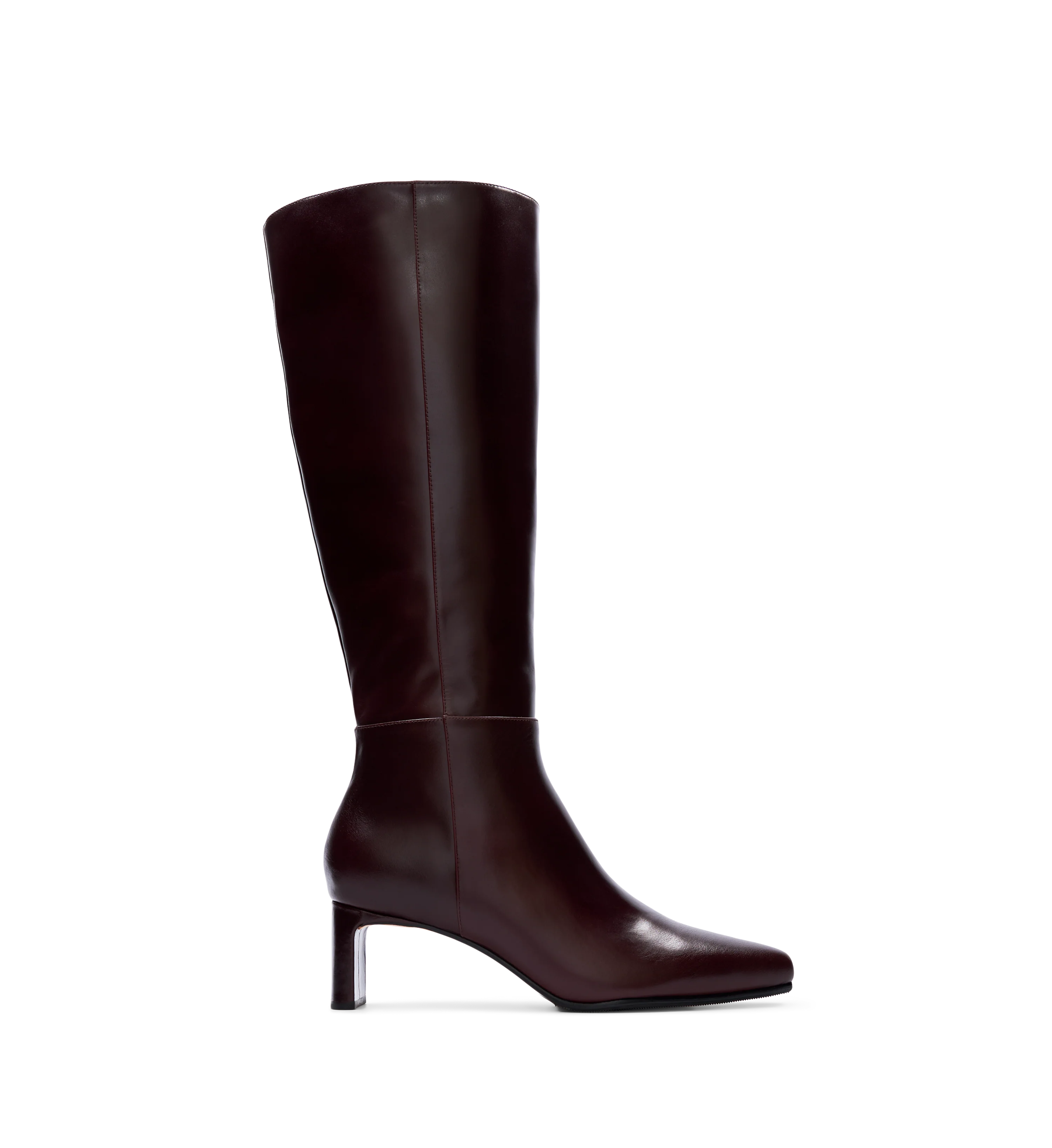 Cacique Mahogany Brown Boxed Leather Knee High Boots