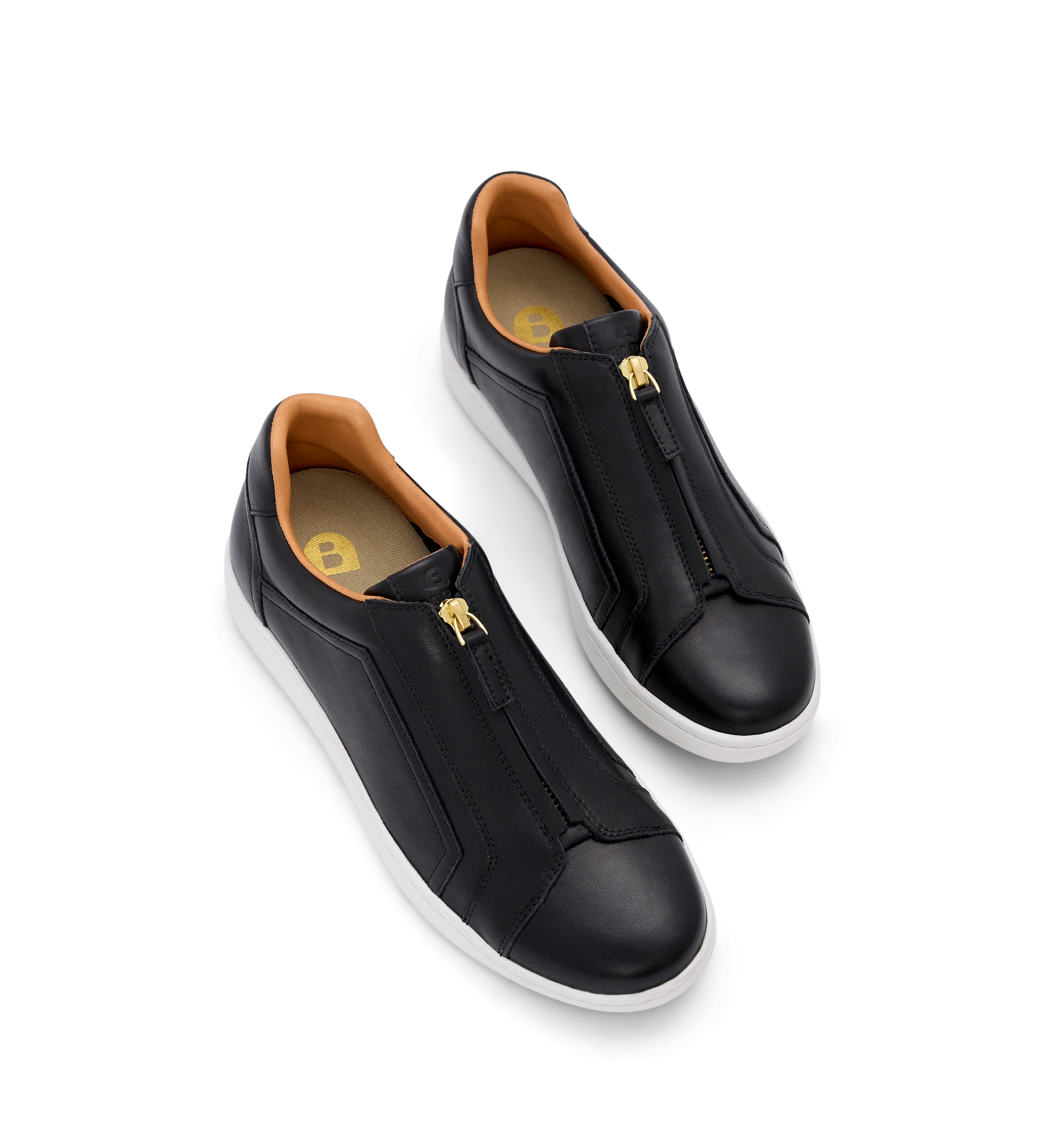 Troupial Black Leather Sneakers