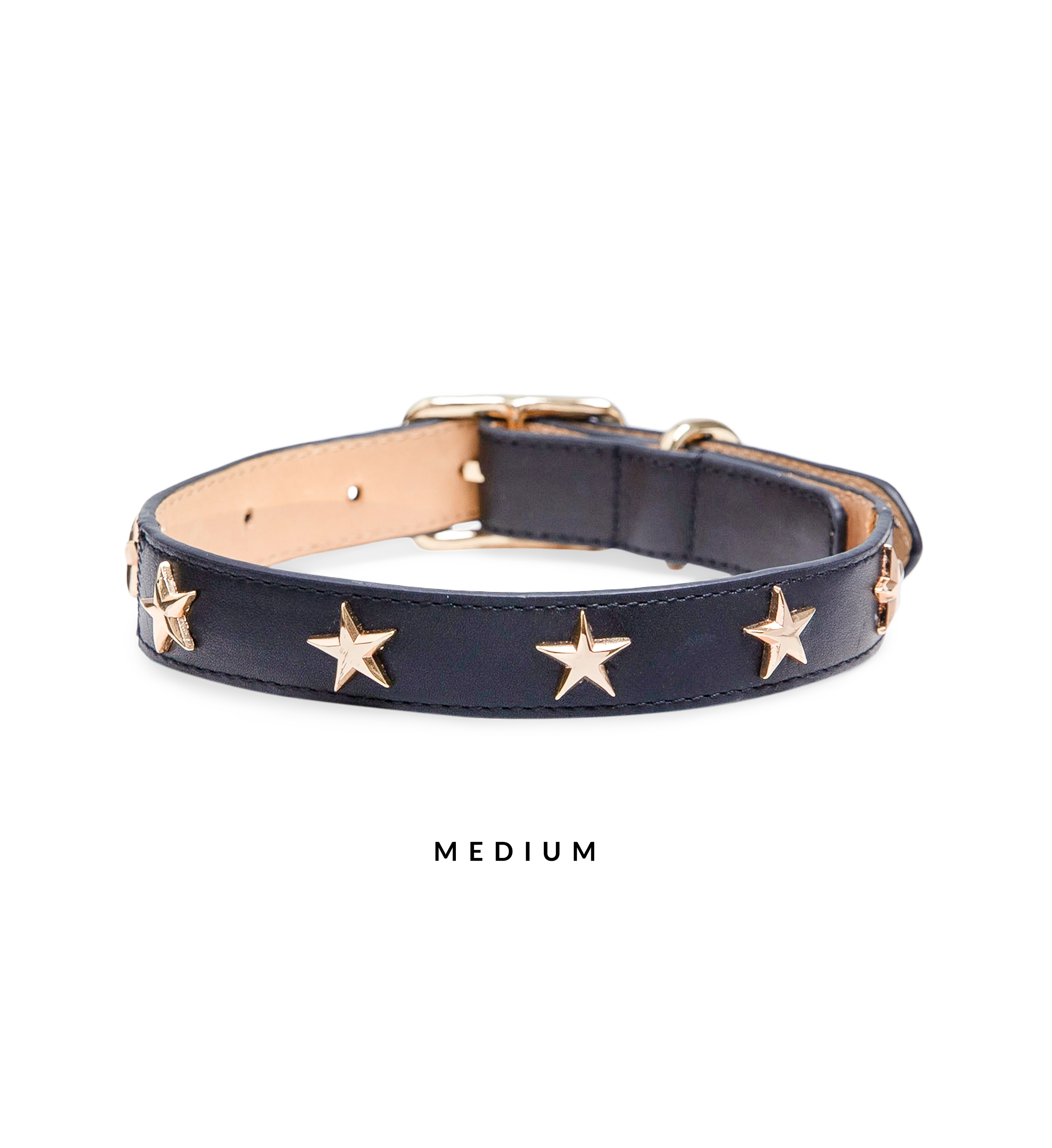 Dog Collar Black Leather