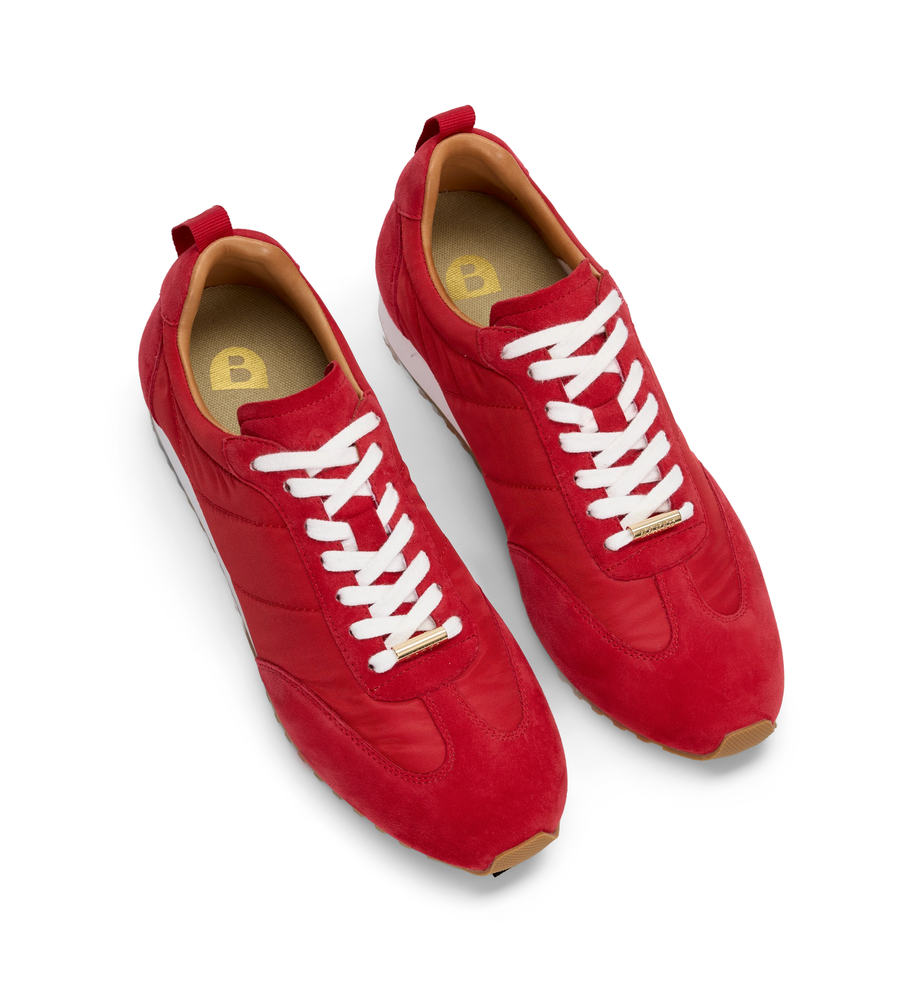Gavia Poppy Red Ripstop & Suede Sneakers