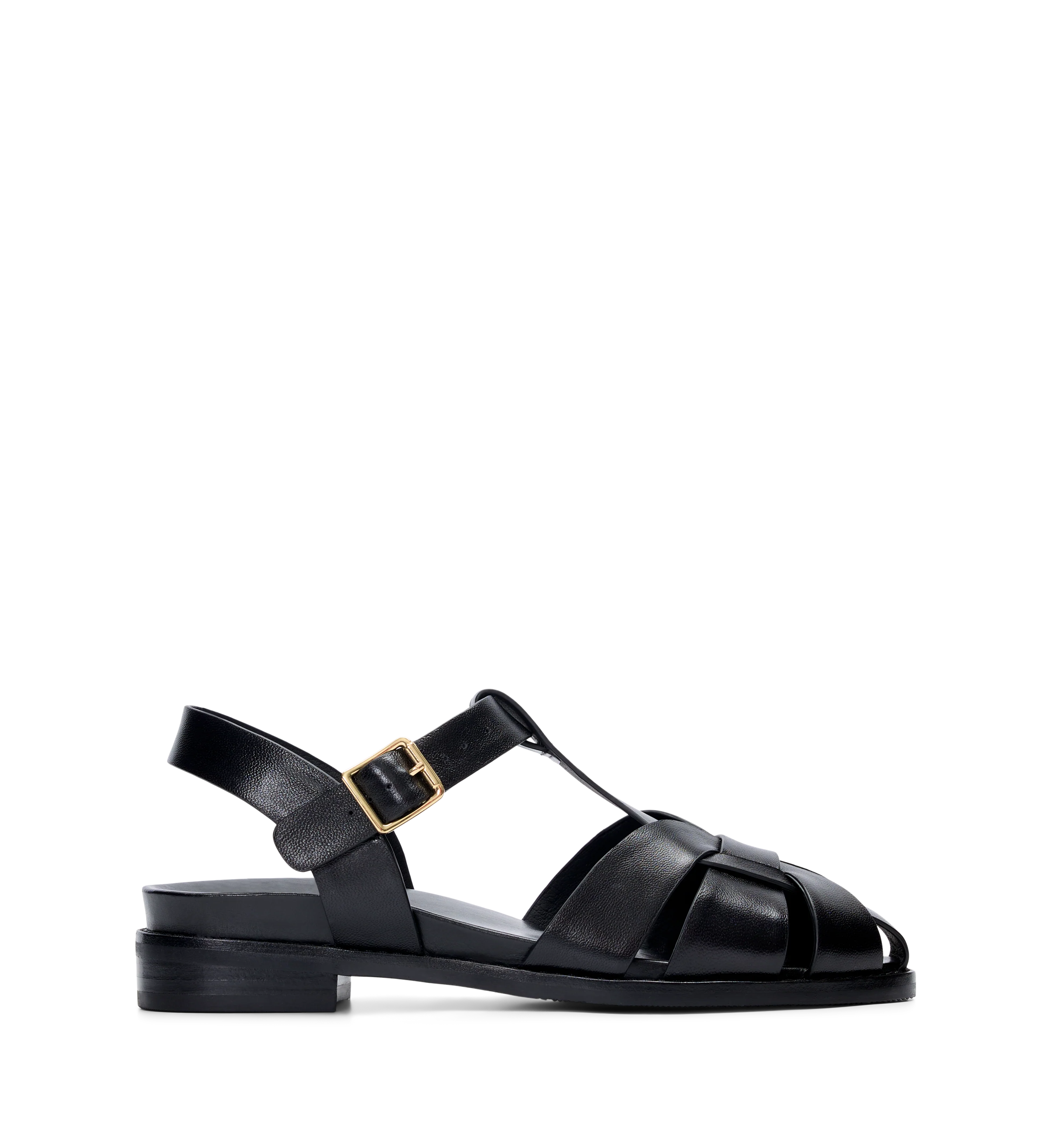 Cettia Black Leather Casual Flats