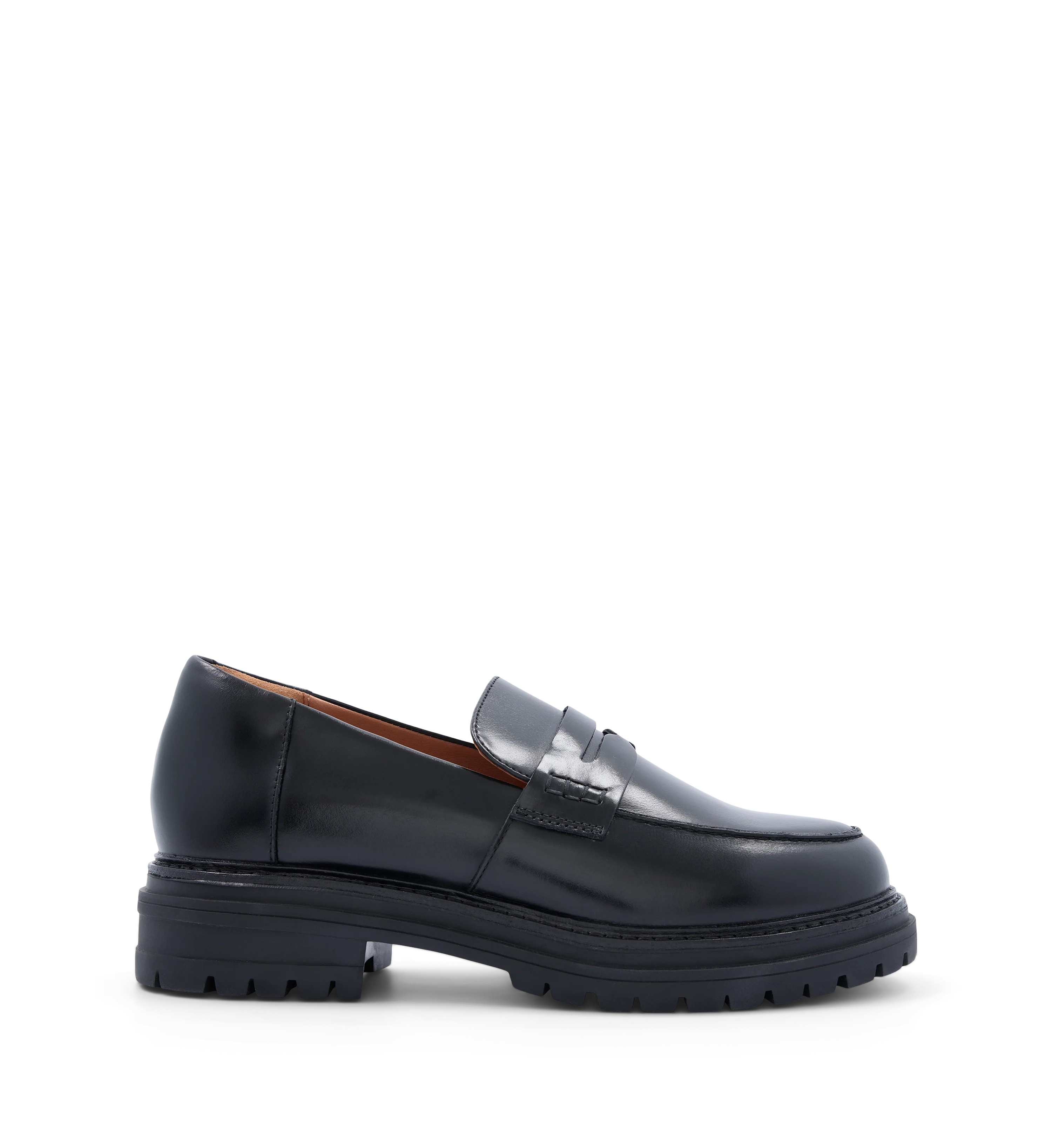 Wedgebill Black Boxed Leather Loafers