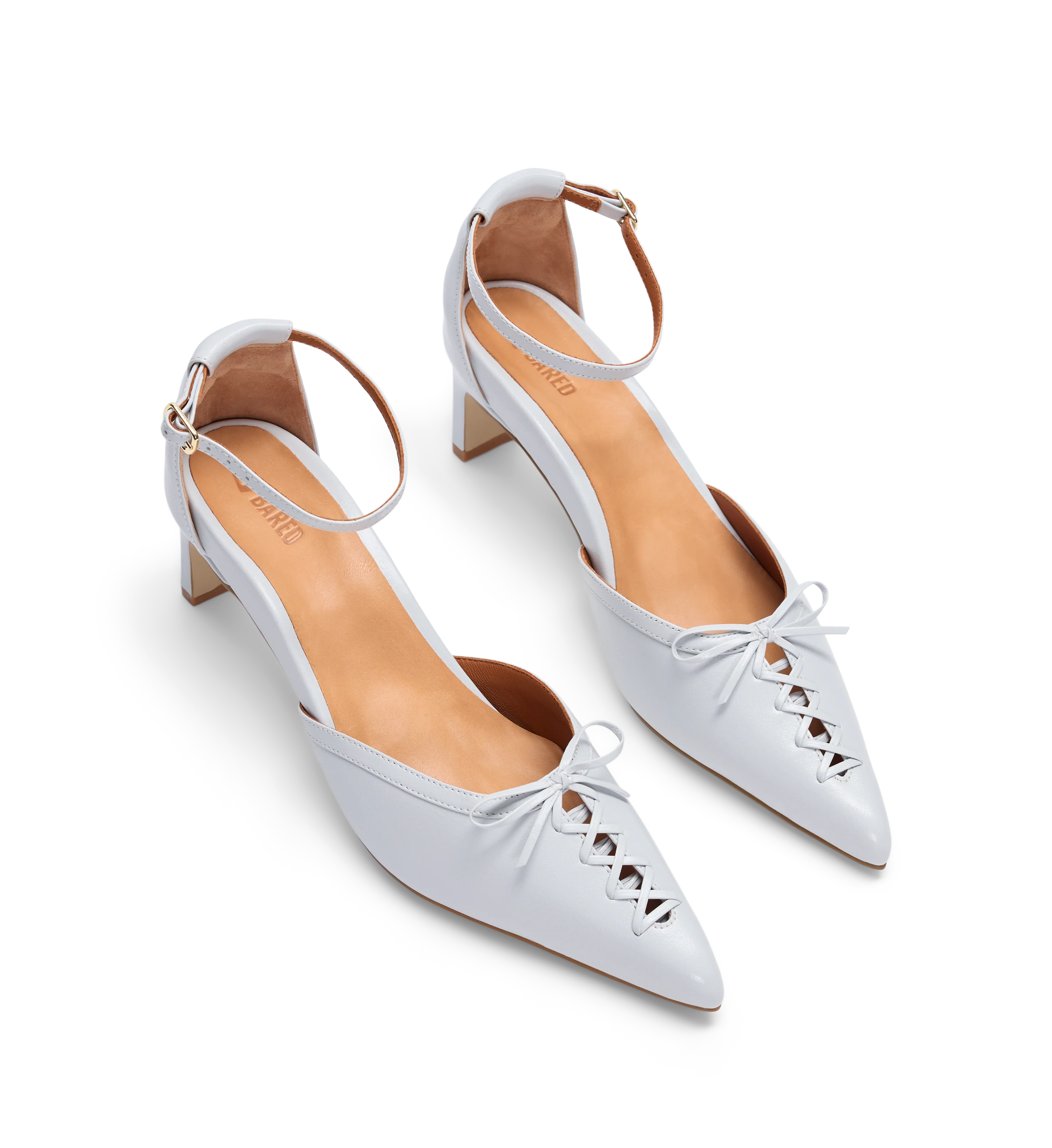 Suiriri Ice Blue Leather Low Heels