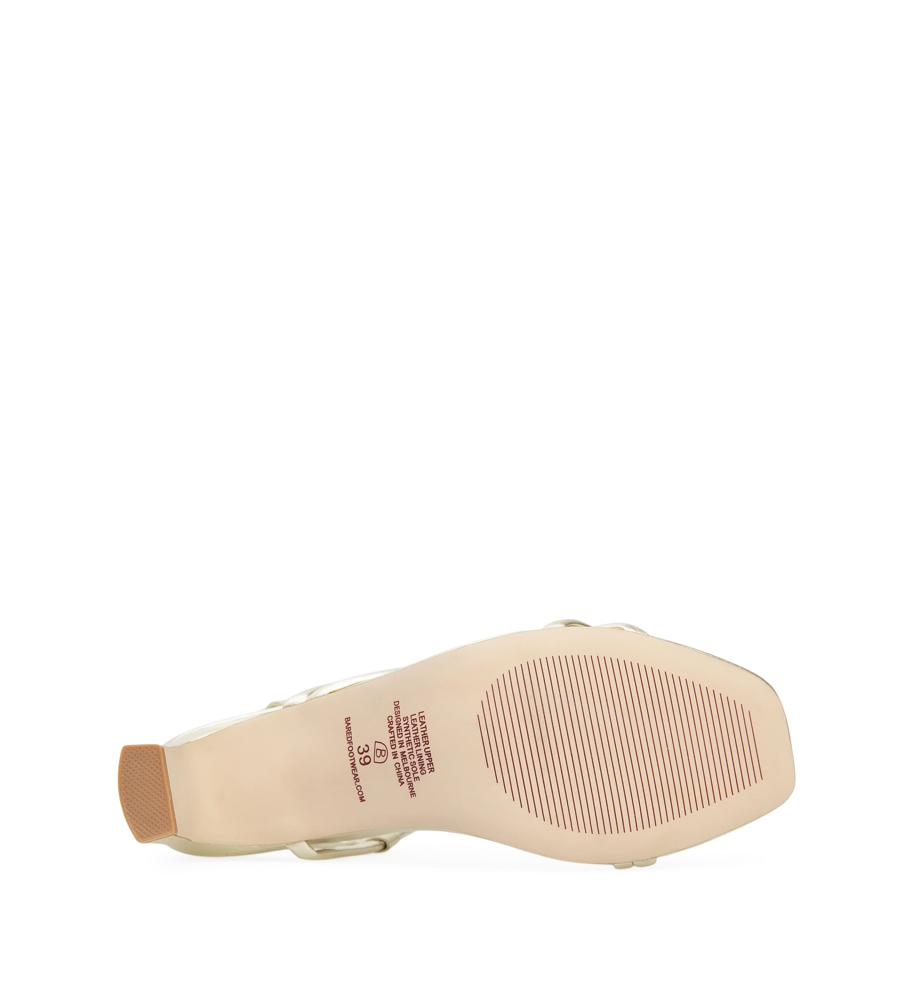 Towhee Soft Gold Leather Low Heels