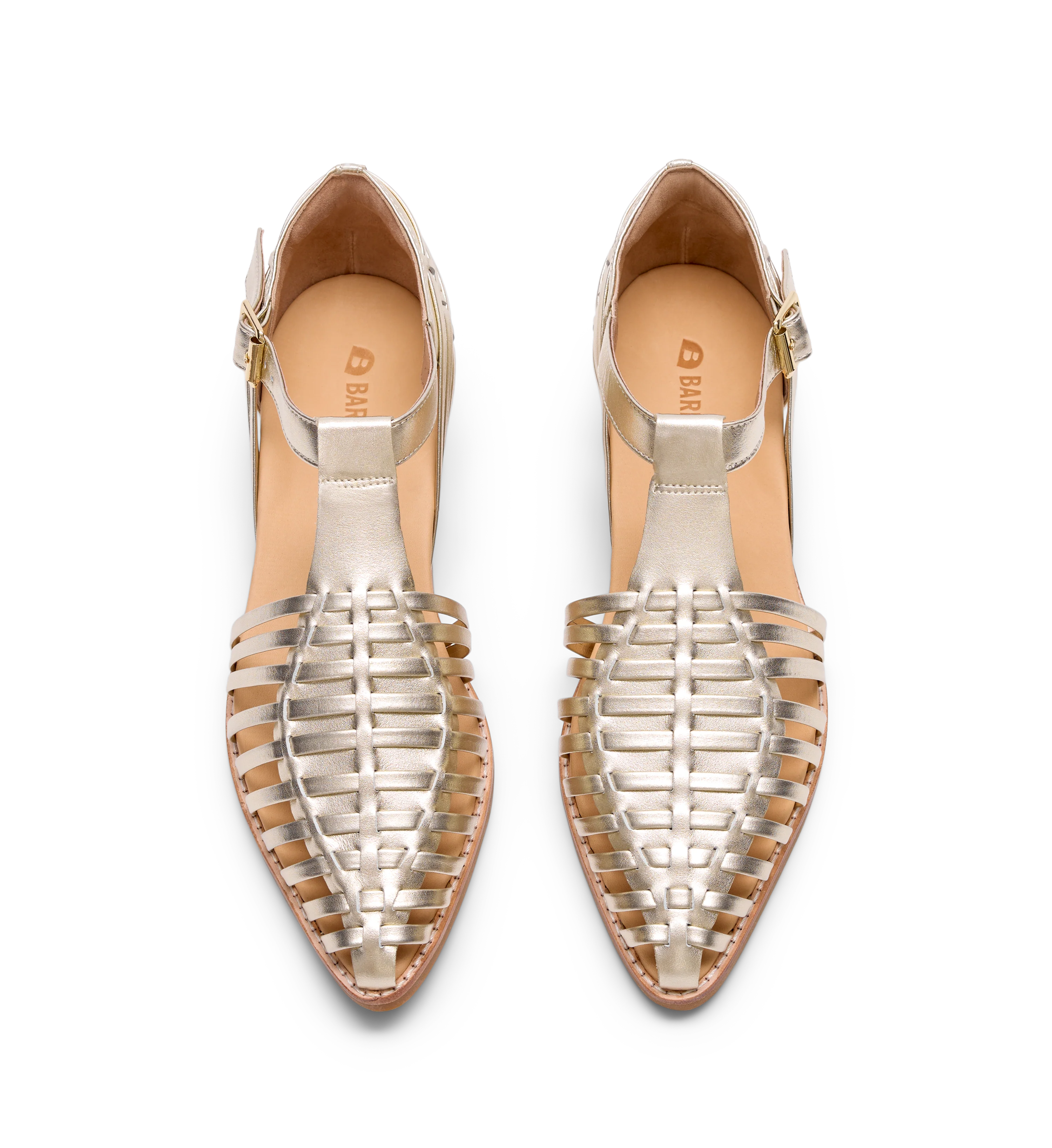 Honeyguide Gold Leather Sandals