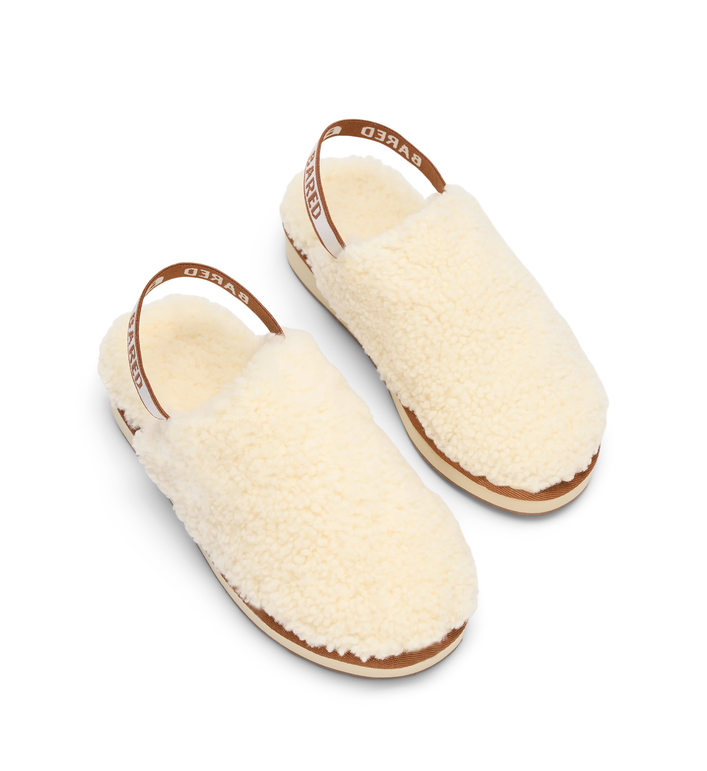 Snuggling Oatmilk Sheepskin Slippers