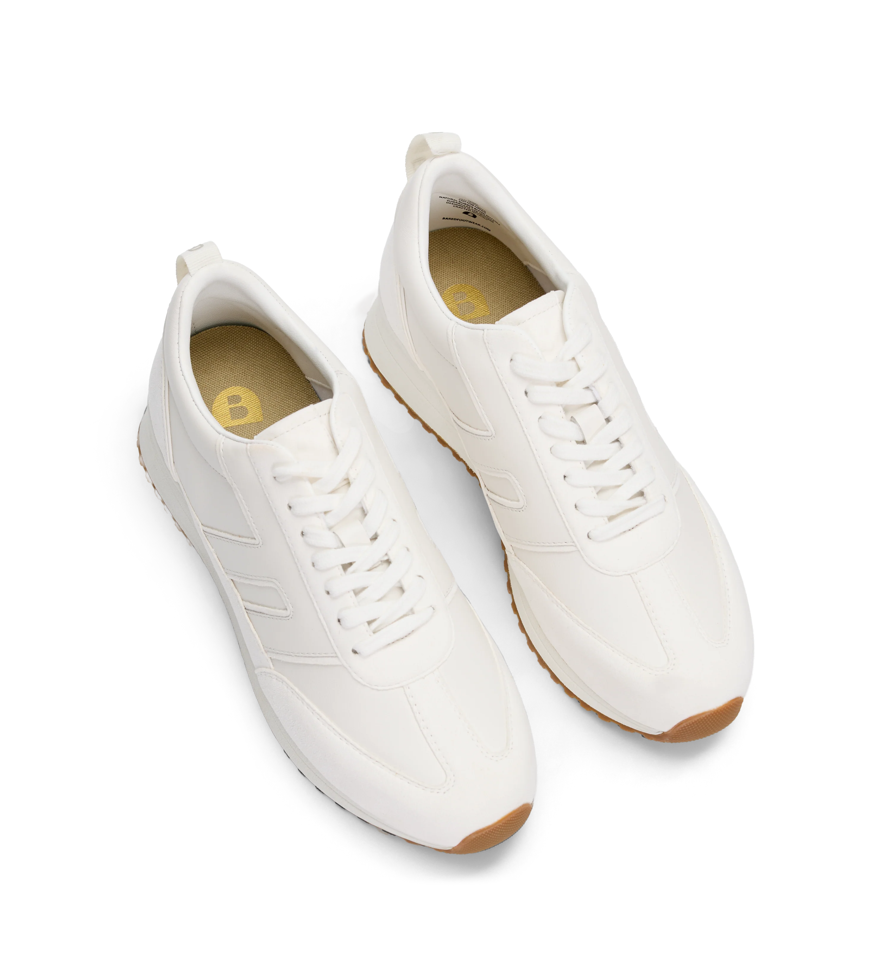 Stork White Leather & Suede Sneakers