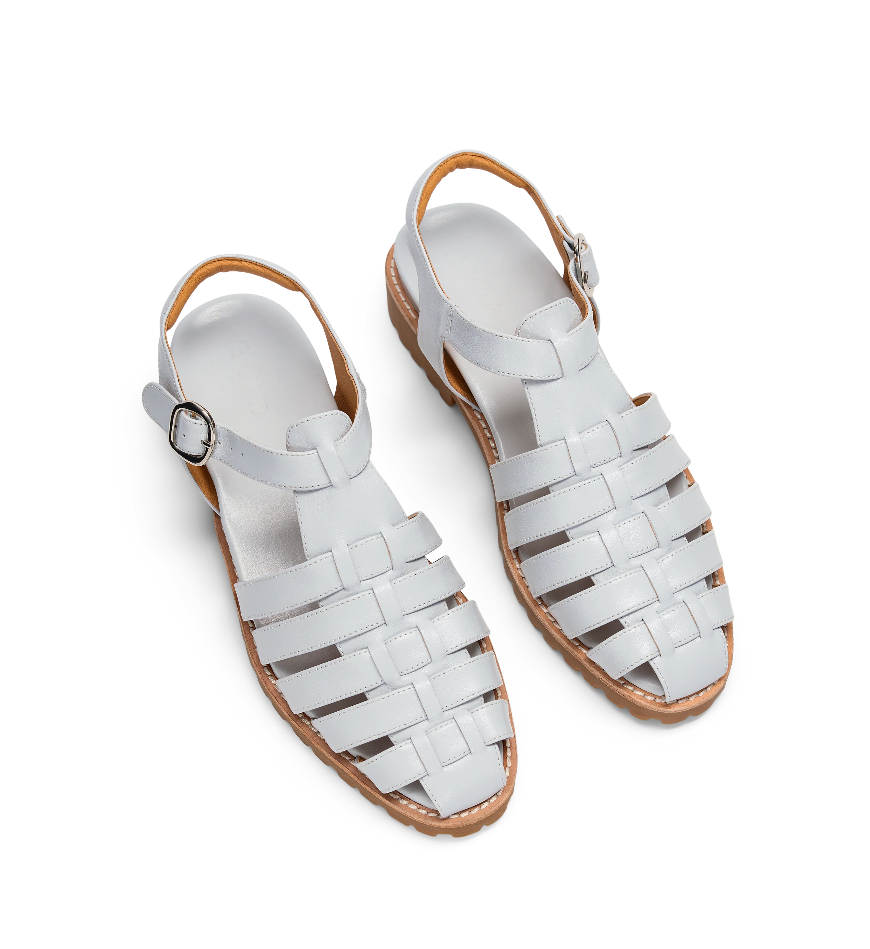 Bittern Ice Blue Leather Casual Flats