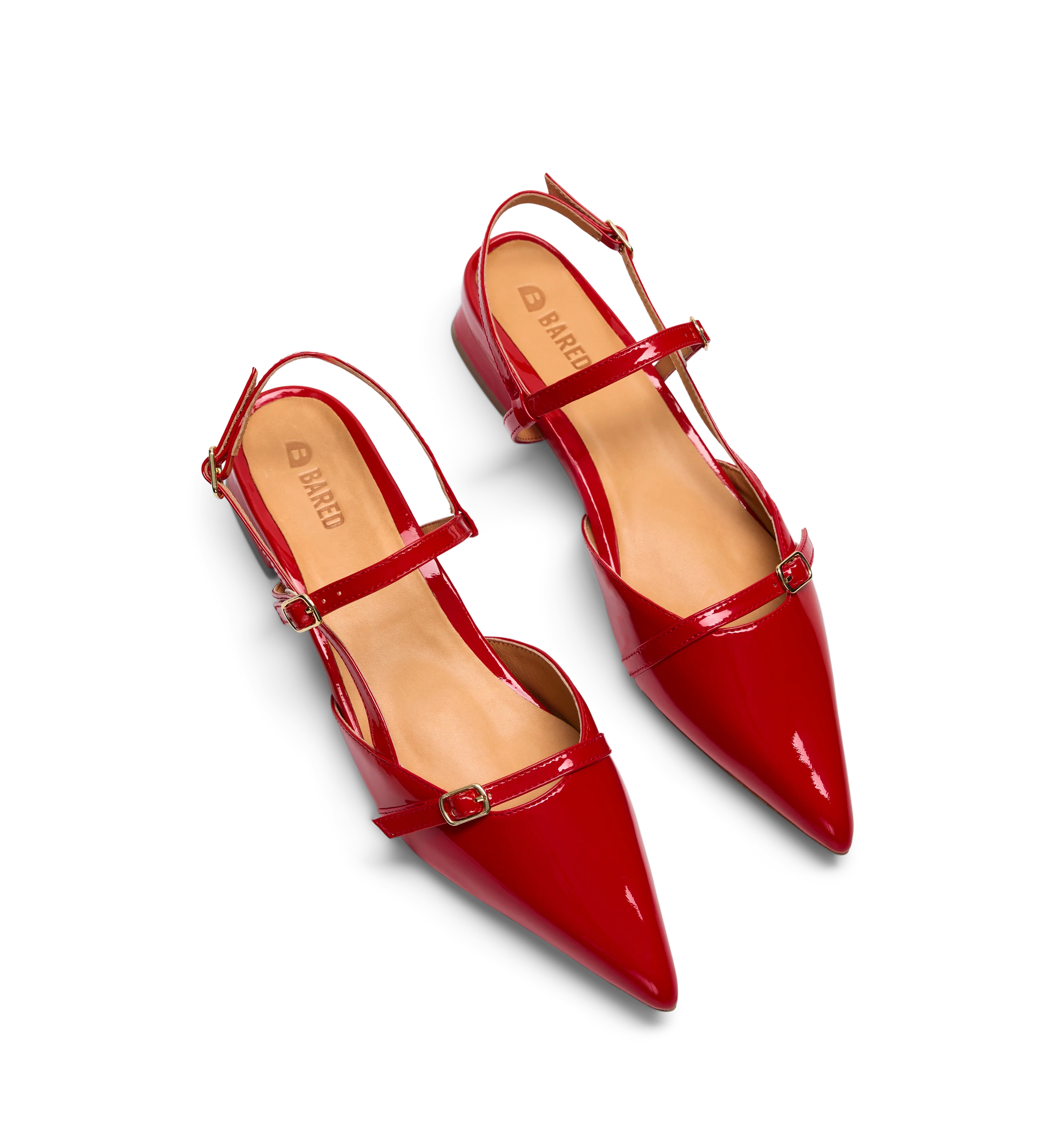 Firecrown 2 Poppy Red Patent Leather Flats