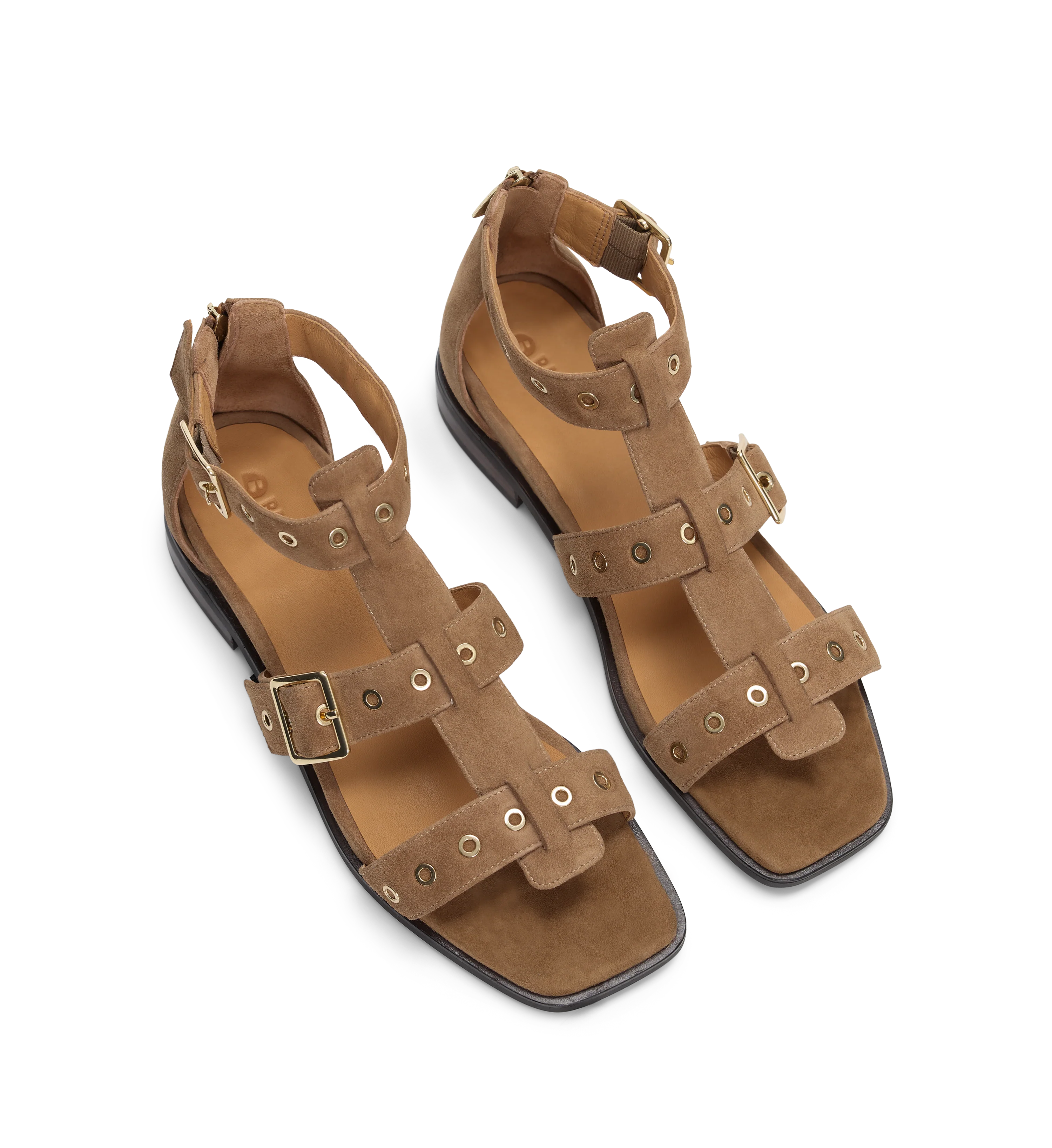 Nigrita Coffee Tan Suede & Hardware Sandals