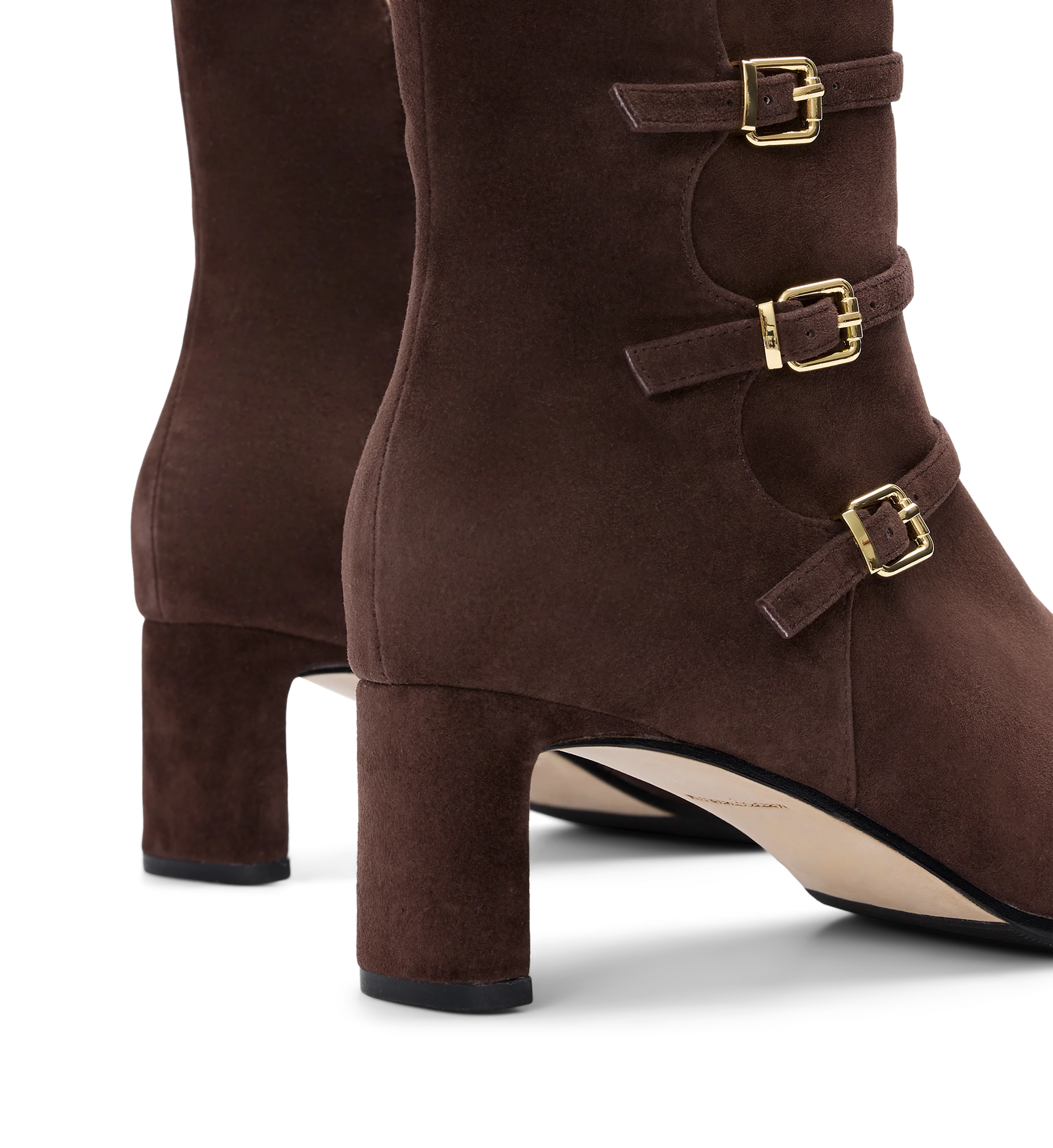 Thrasher Chocolate Brown Suede Heeled Boots