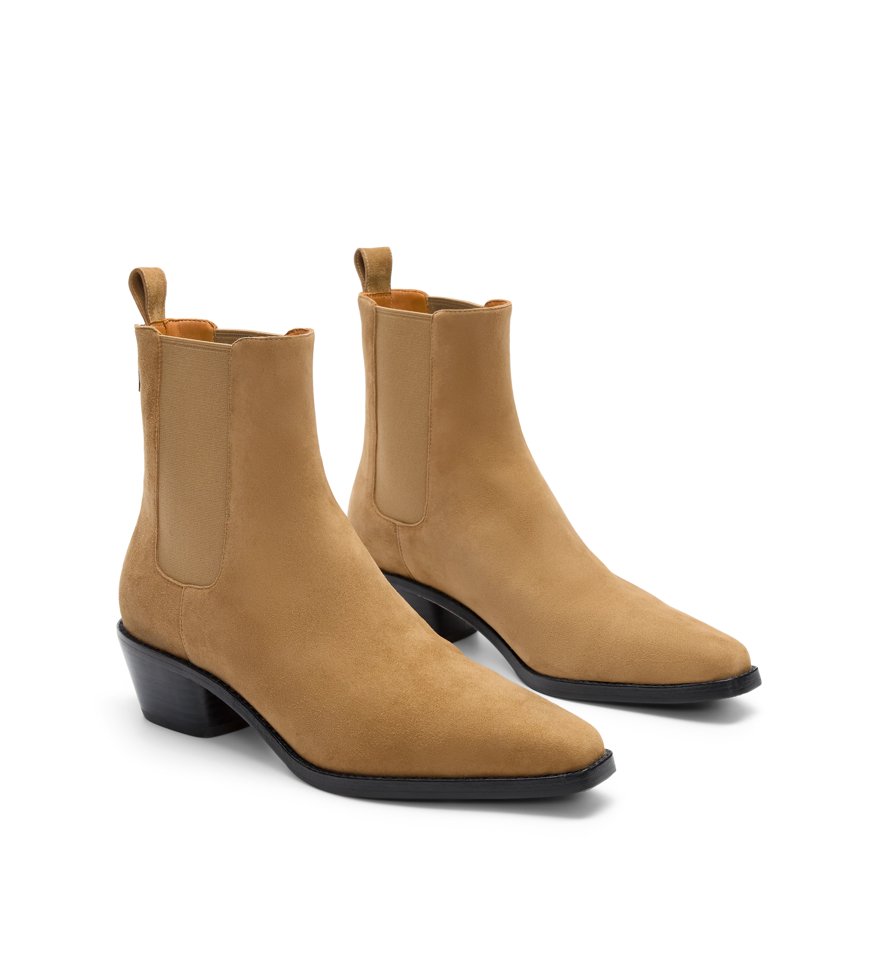Vini Camel Suede Heeled Boots