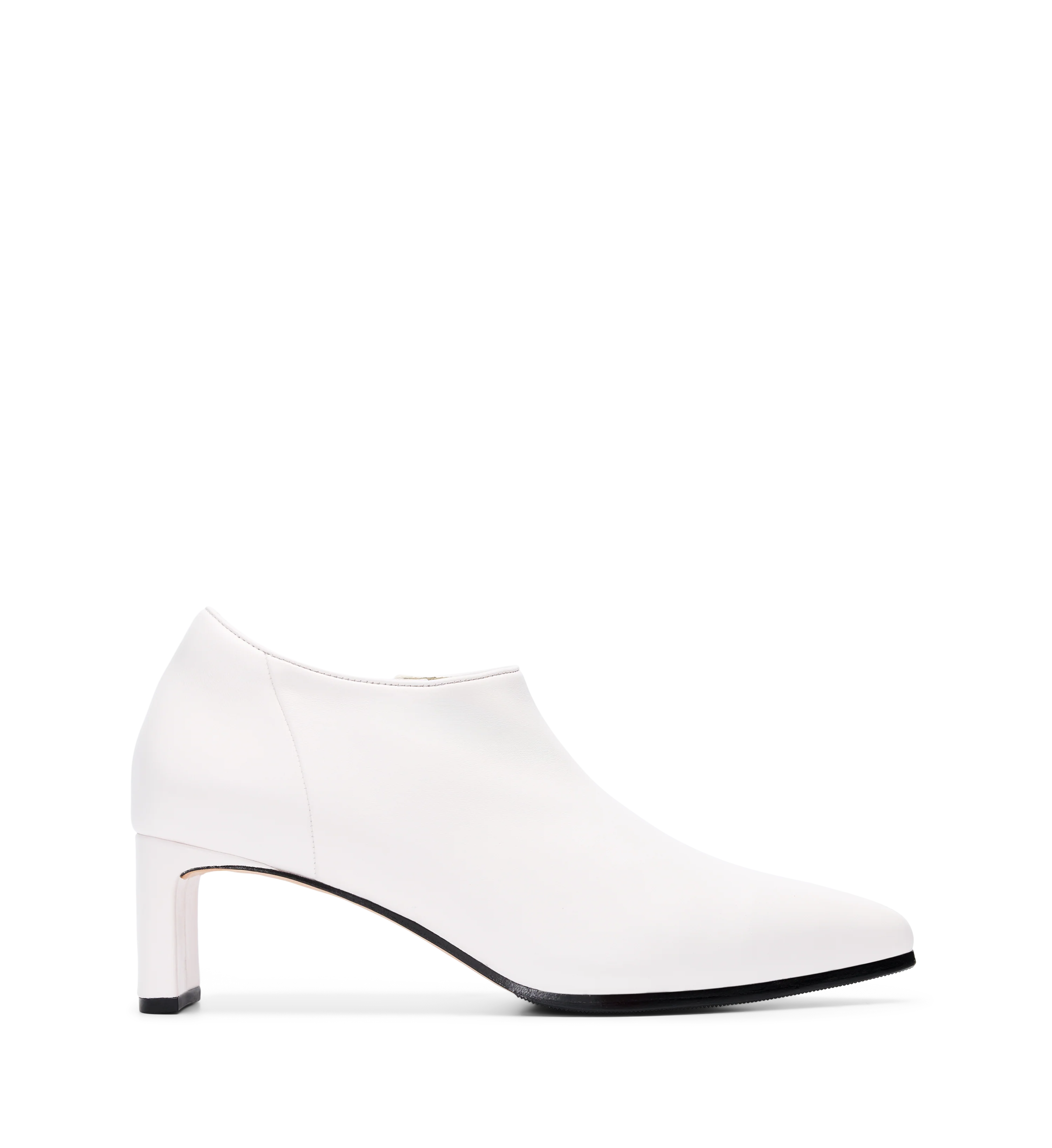 Habia White Leather Flat Boots