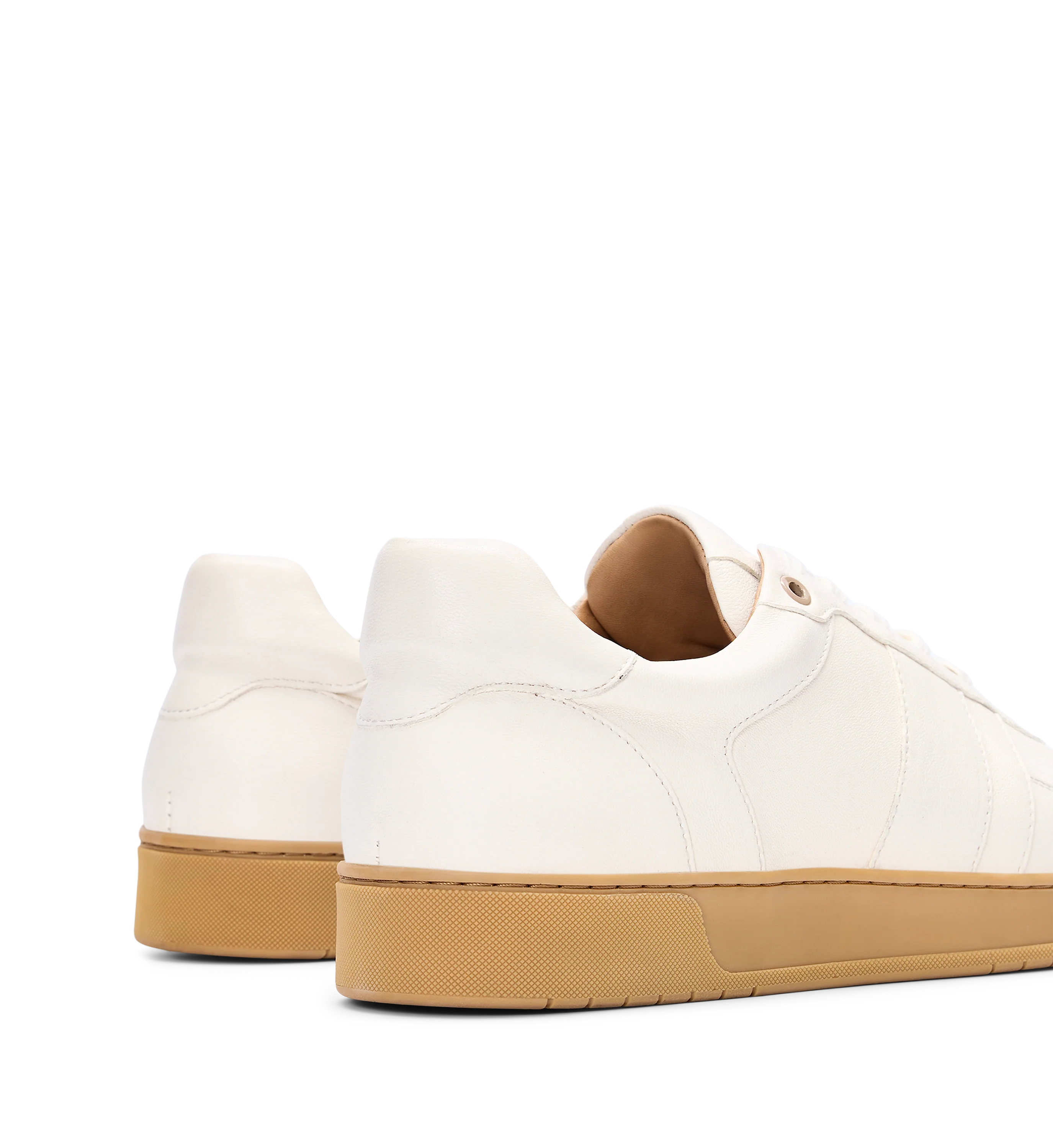 Caesium Off White Leather & Gum Sole Men's Sneakers