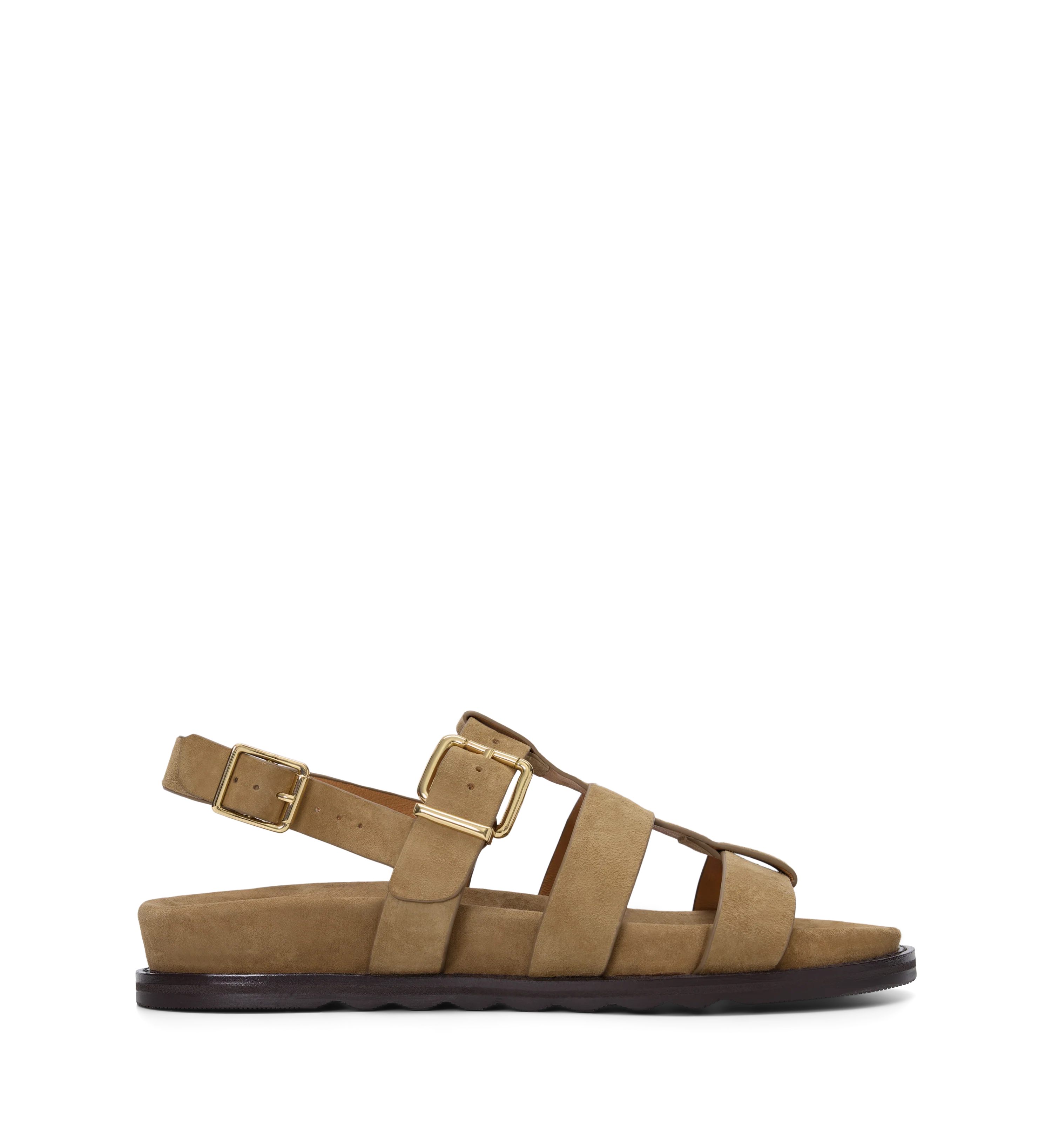 Anser Camel Suede Chunky Sandals