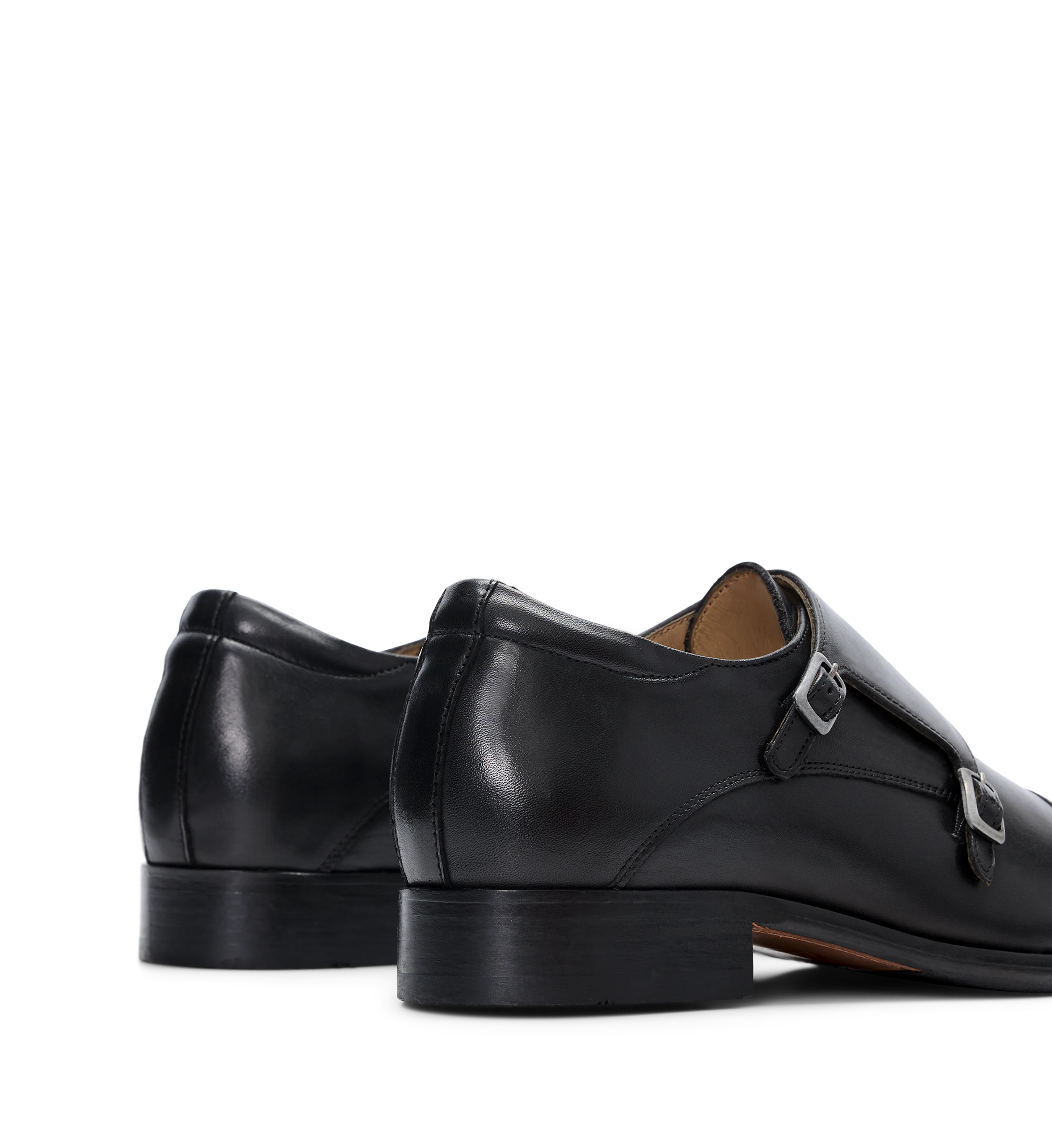 Vanadium Black Leather Monks
