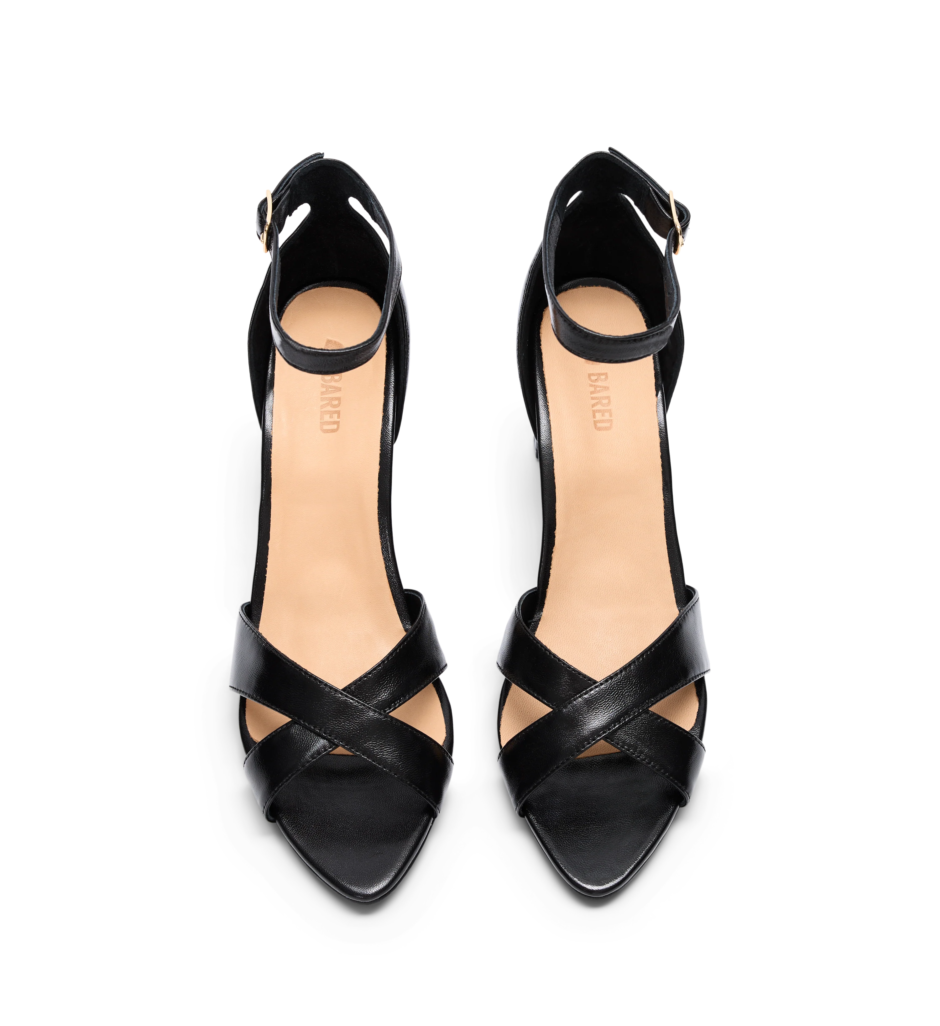 Saltator High Shine Black Leather High Heels