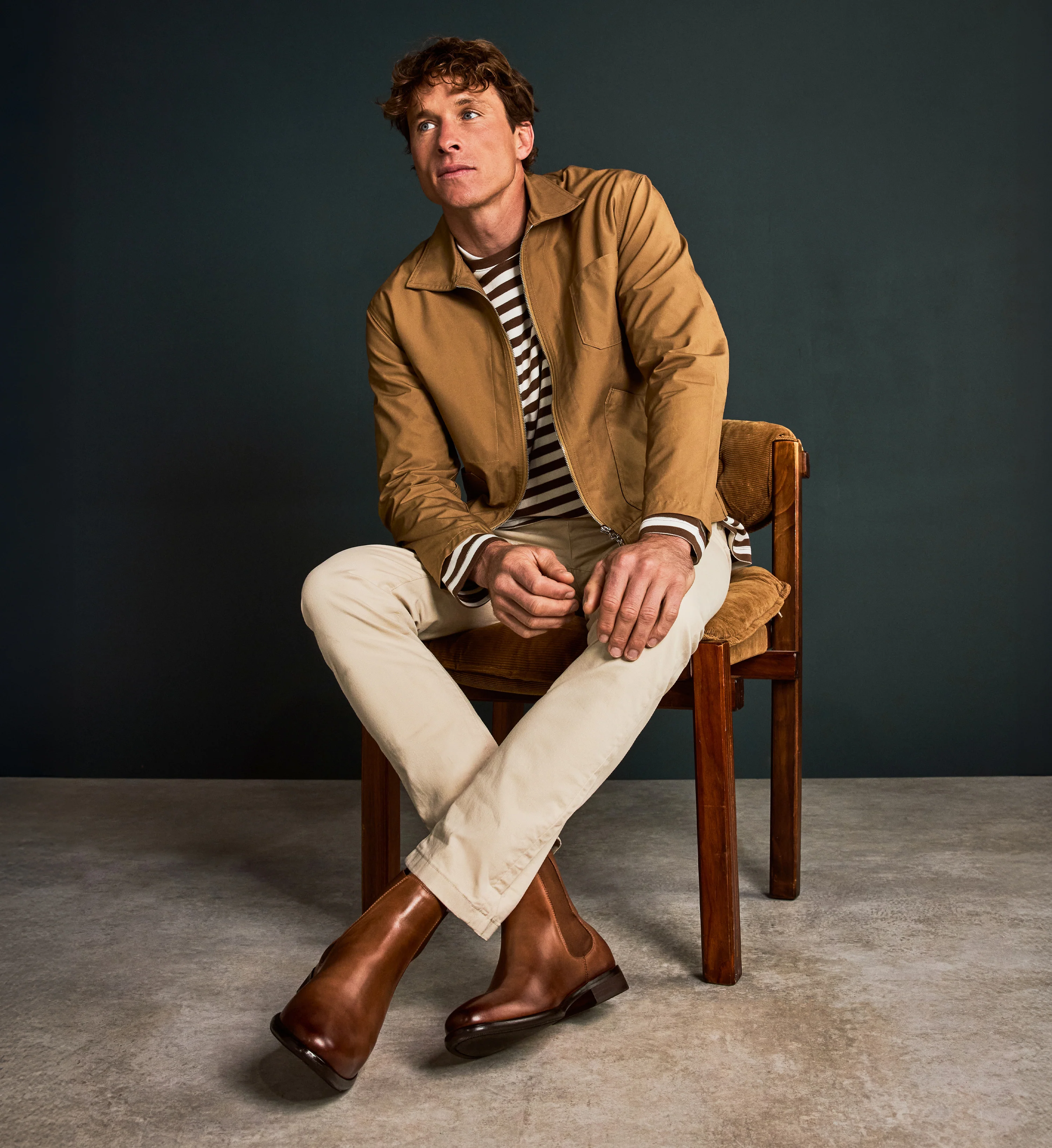 Thallium Tan Leather Boots