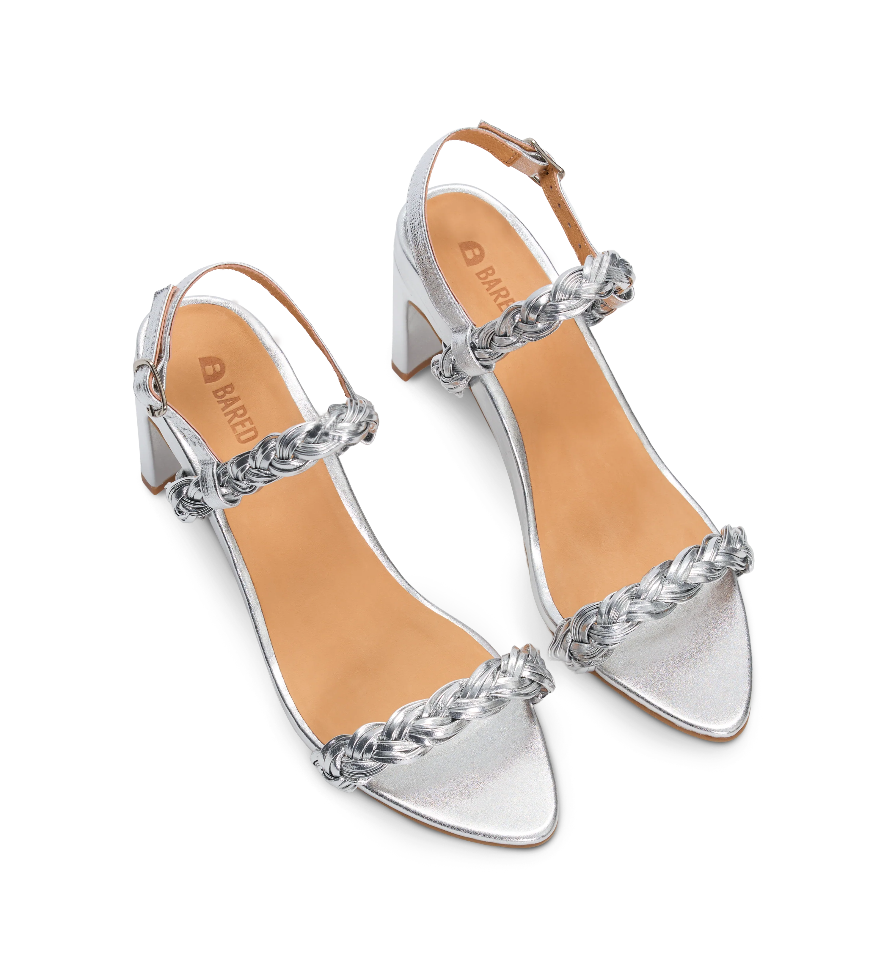 Odedi Silver Leather High Heels