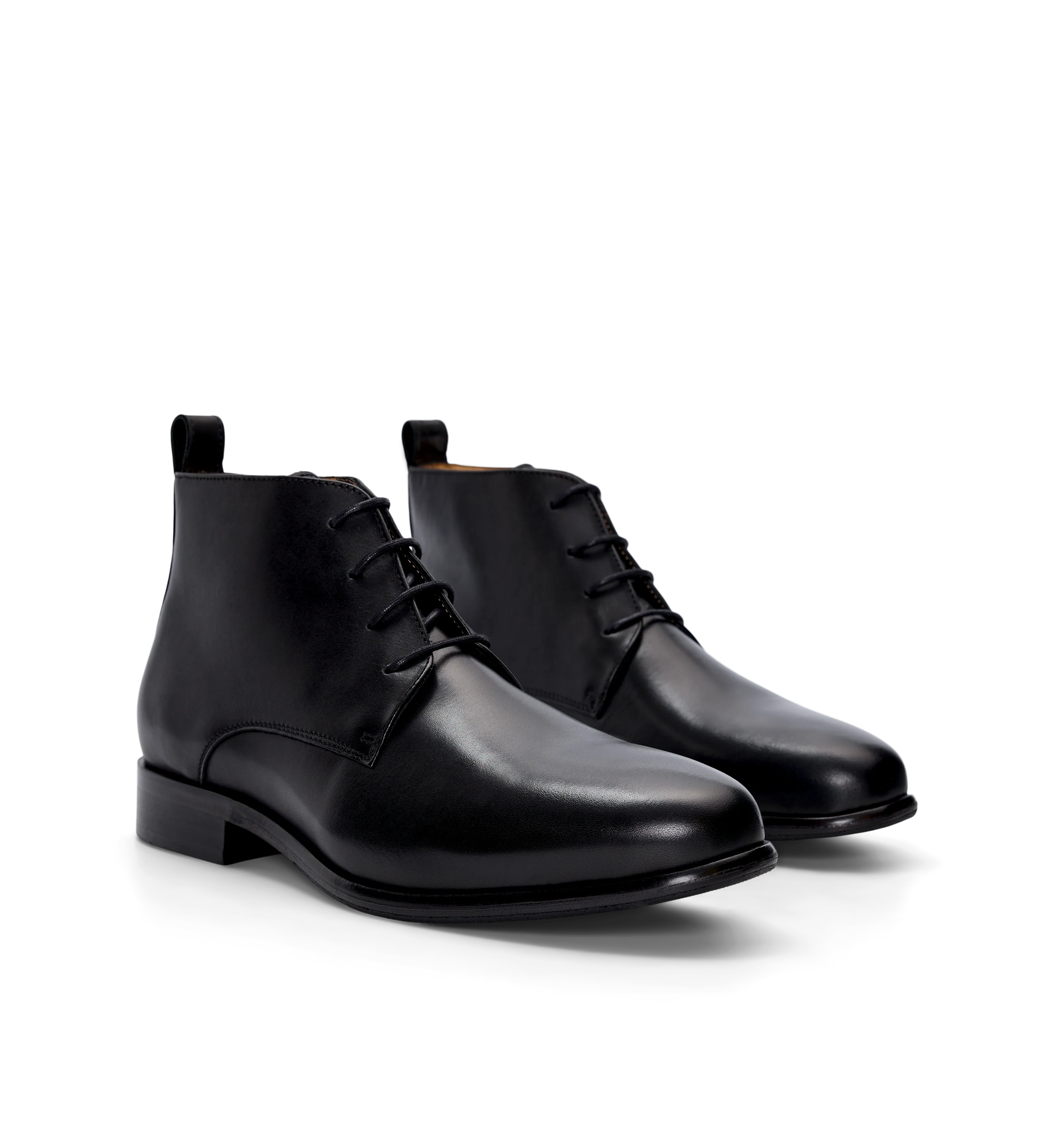 Dubnium Black Leather Boots