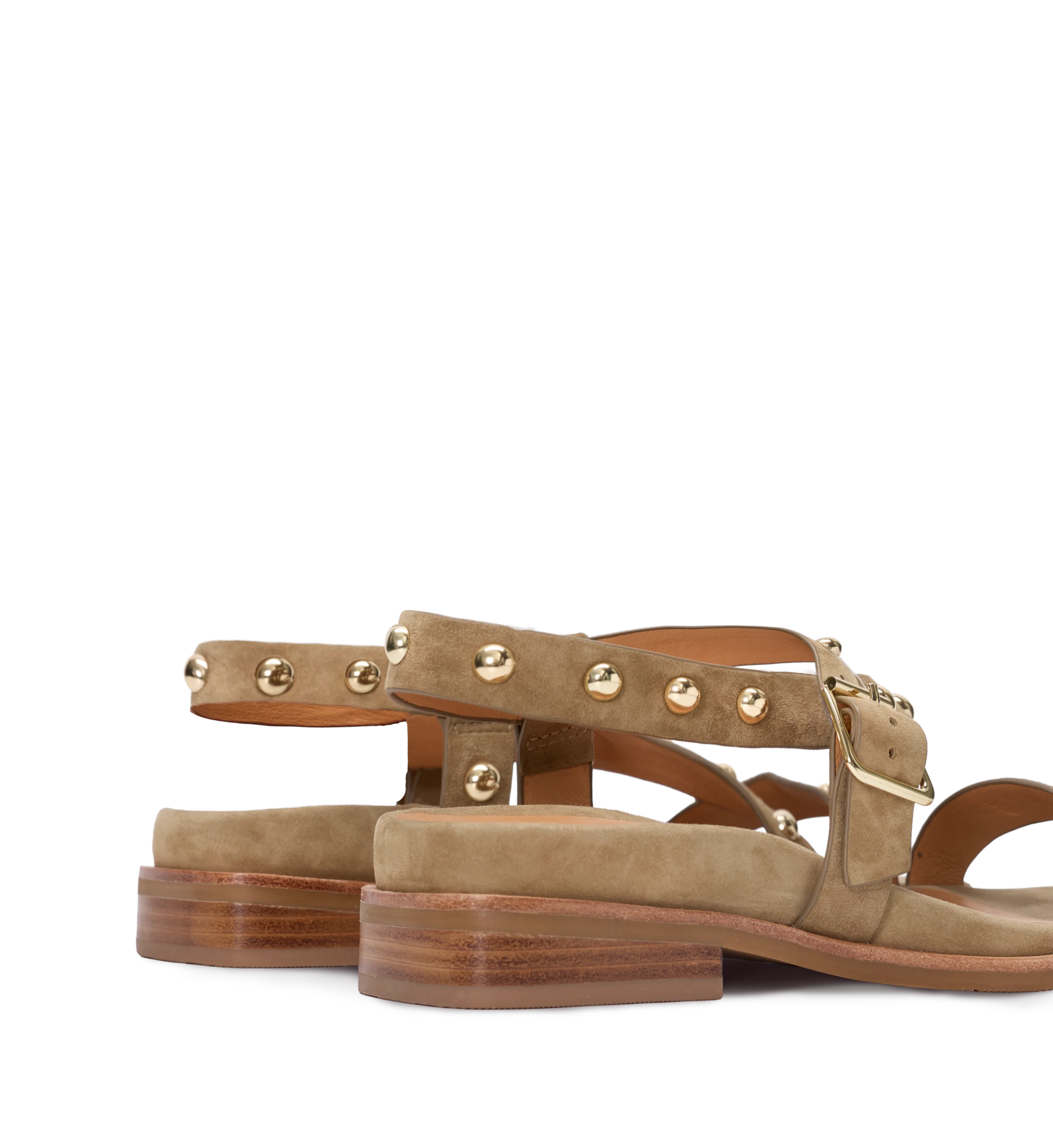 Auk Camel Suede & Hardware Sandals