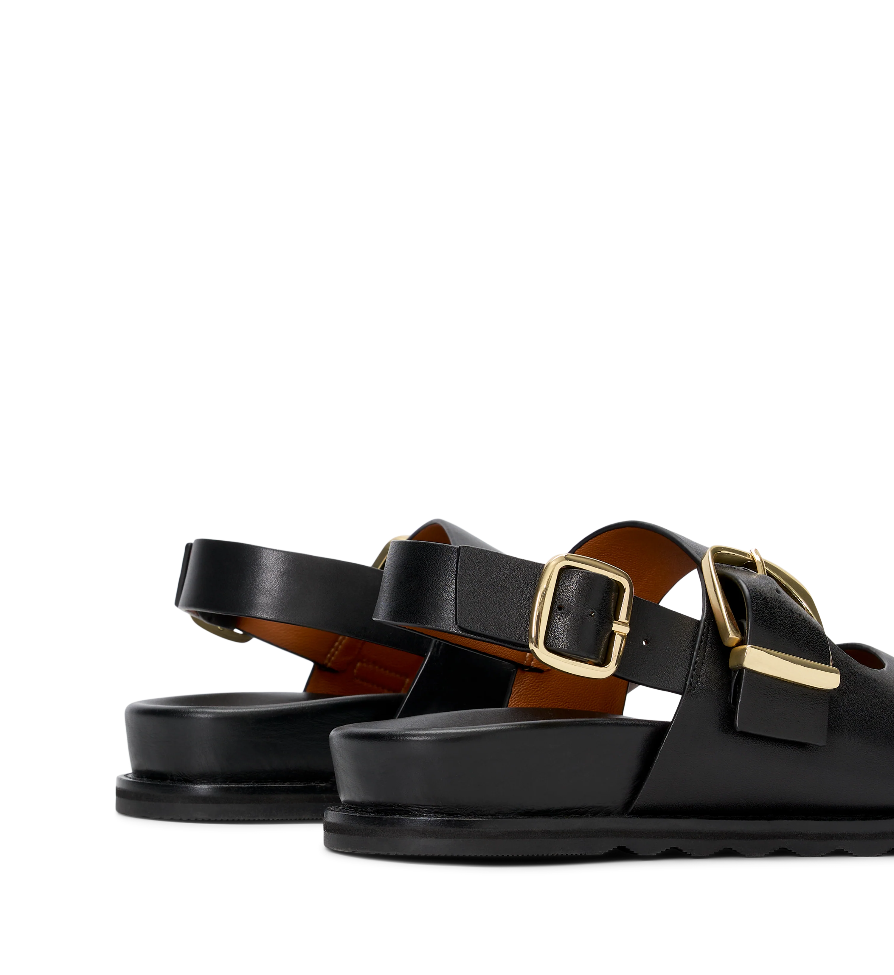 Turnstone Black Leather Chunky Sandals