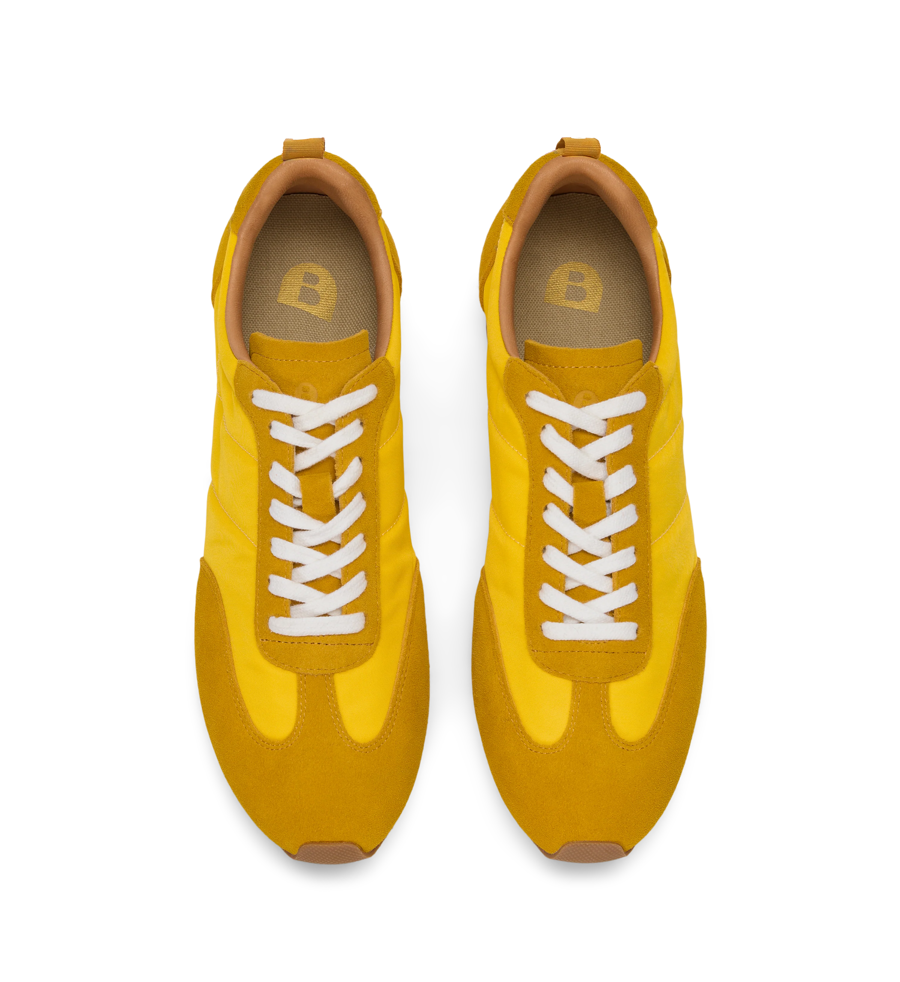 Gavia Mustard Ripstop & Suede Sneakers