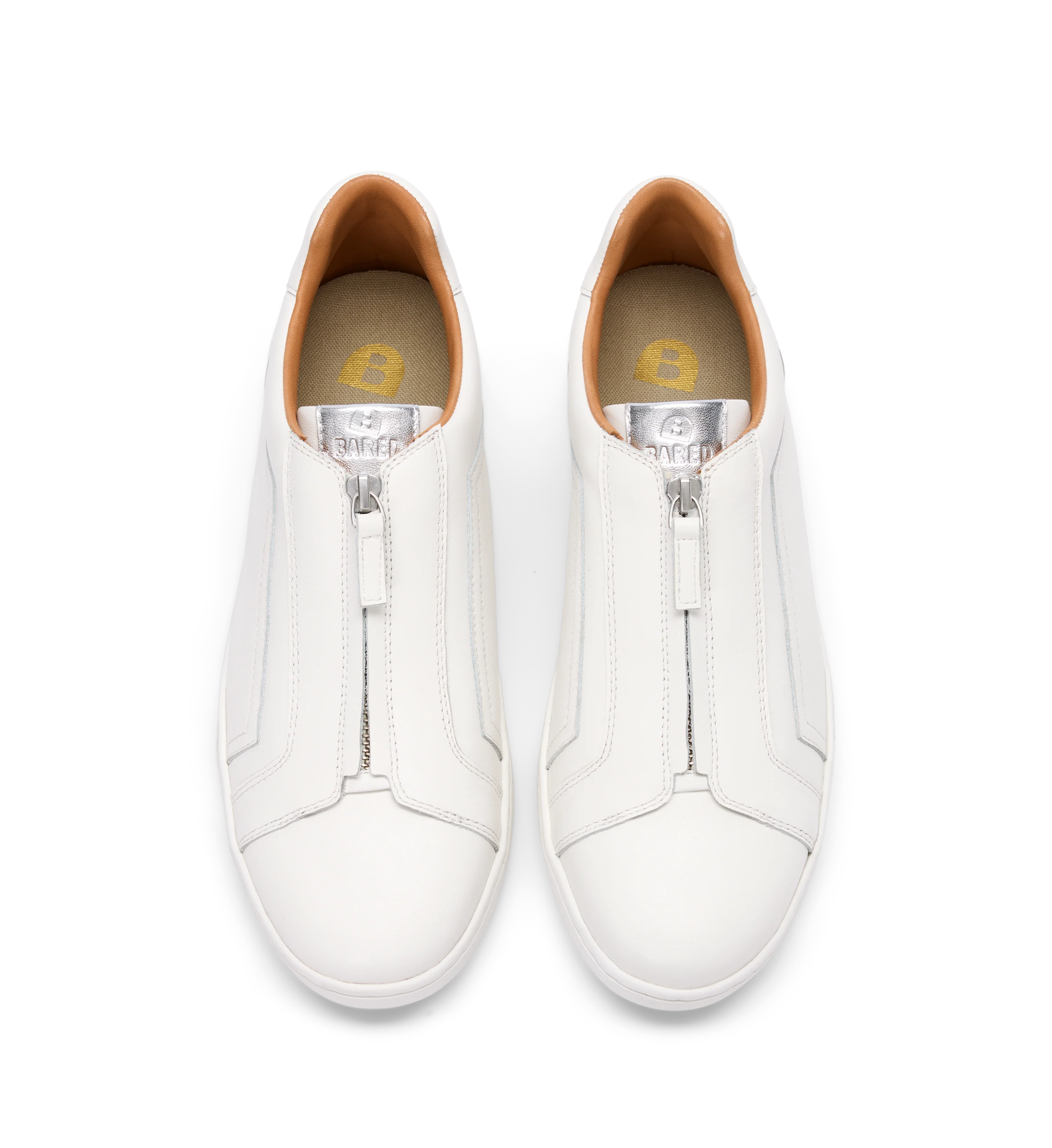 Troupial White Leather Sneakers