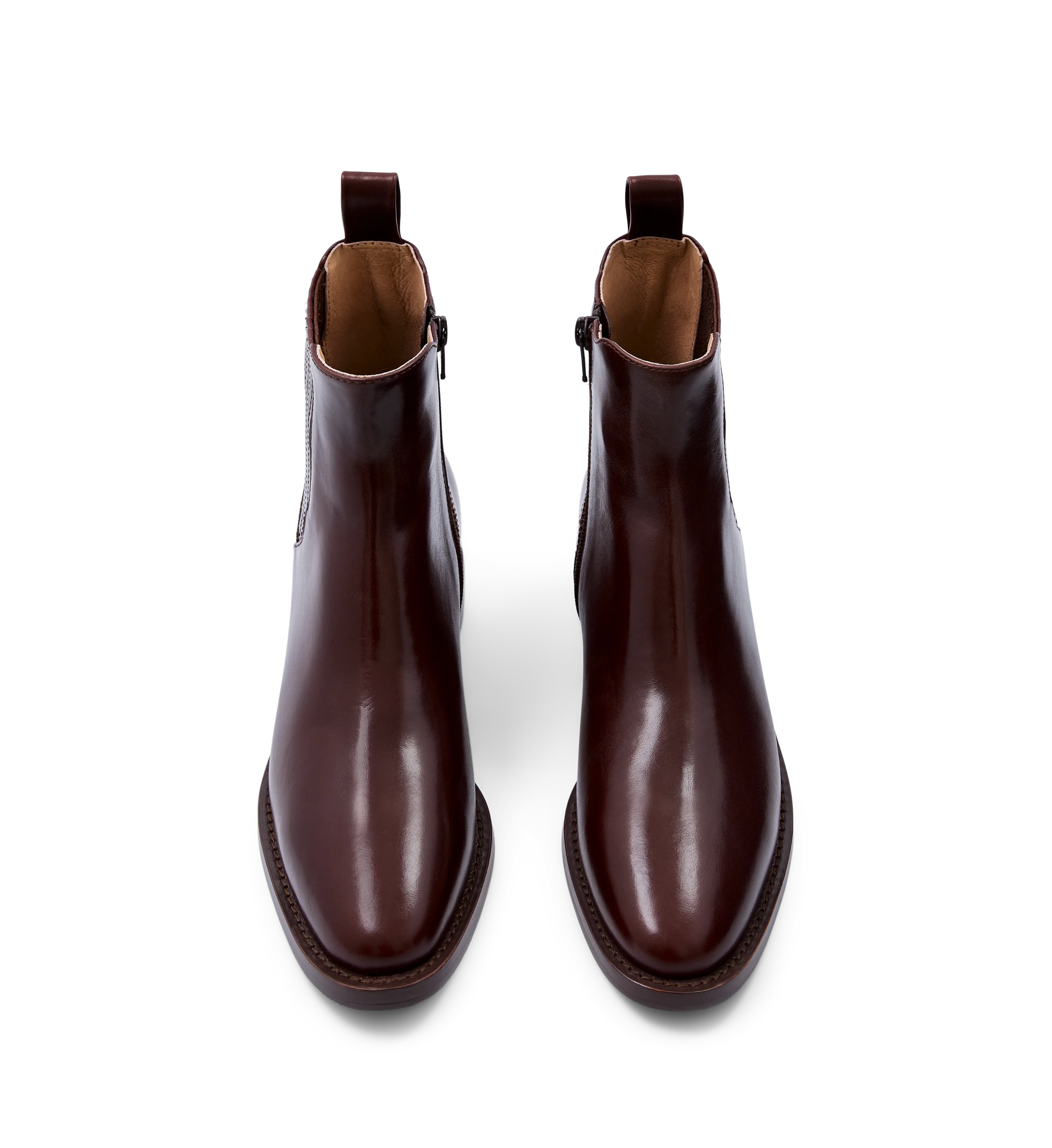 Tomtit Dark Oak Boxed Leather Flat Boots