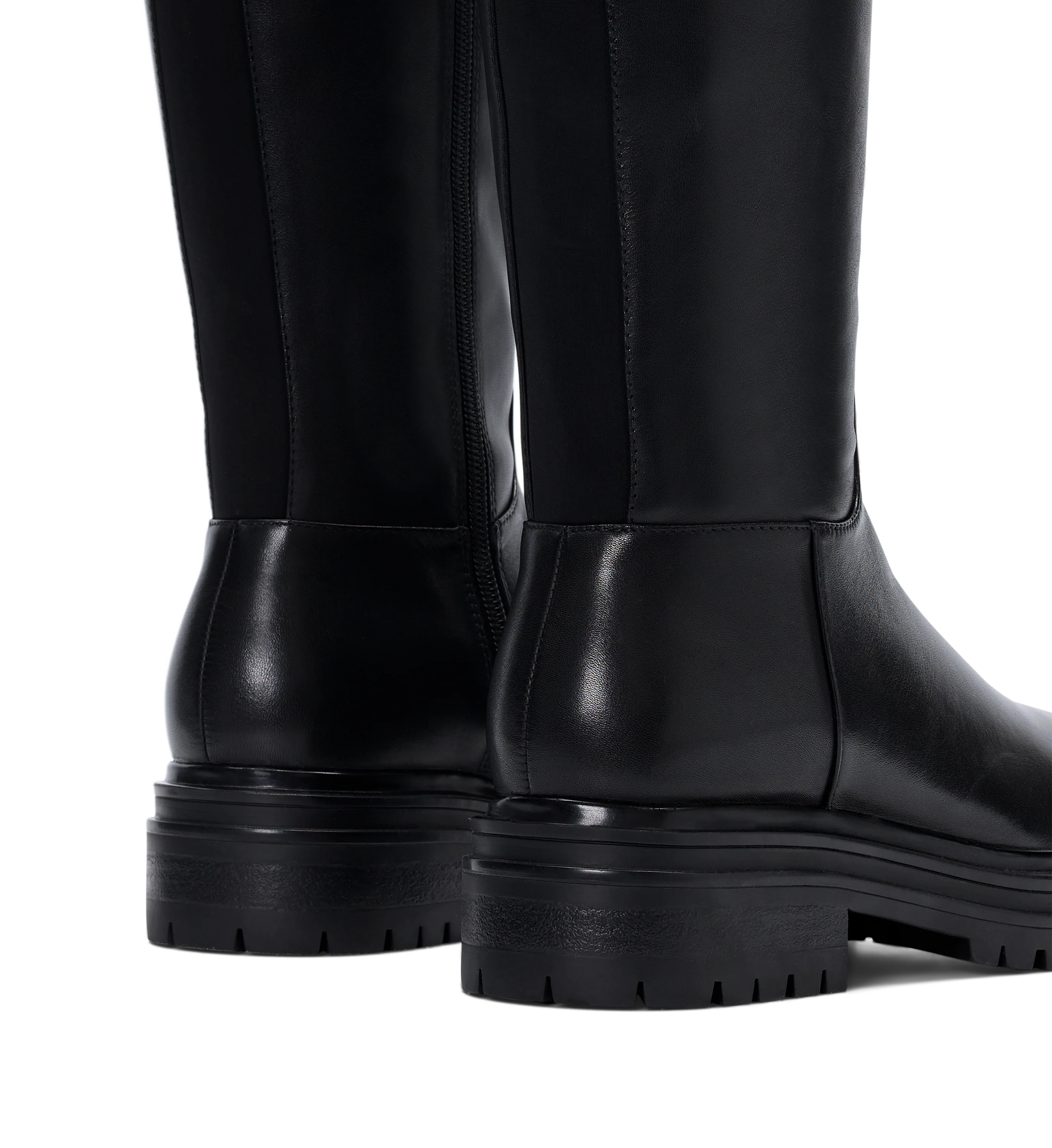 Hillstar Black Leather Knee High Boots