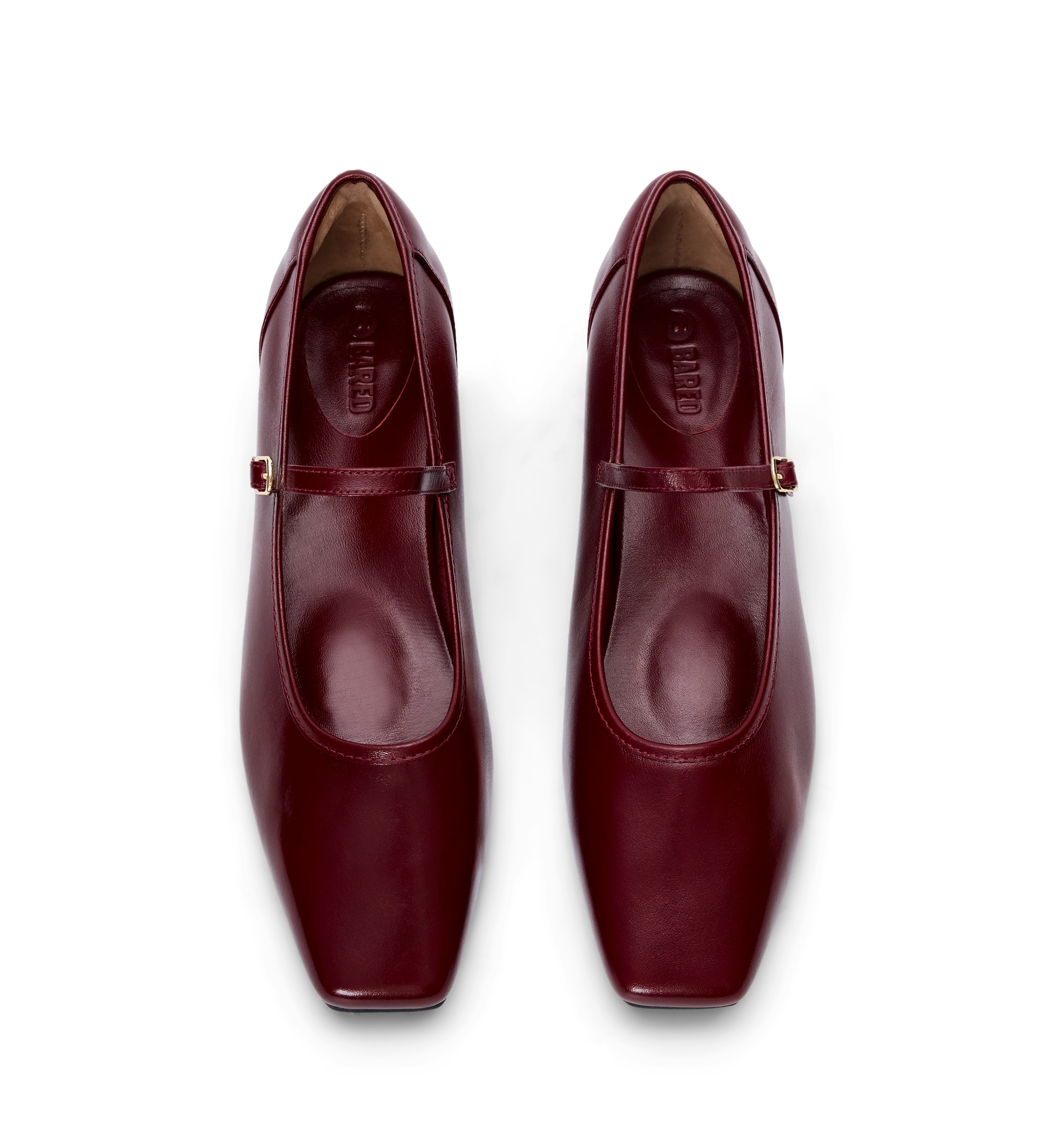 Surfbird Dark Cherry Red Leather Ballet Flats