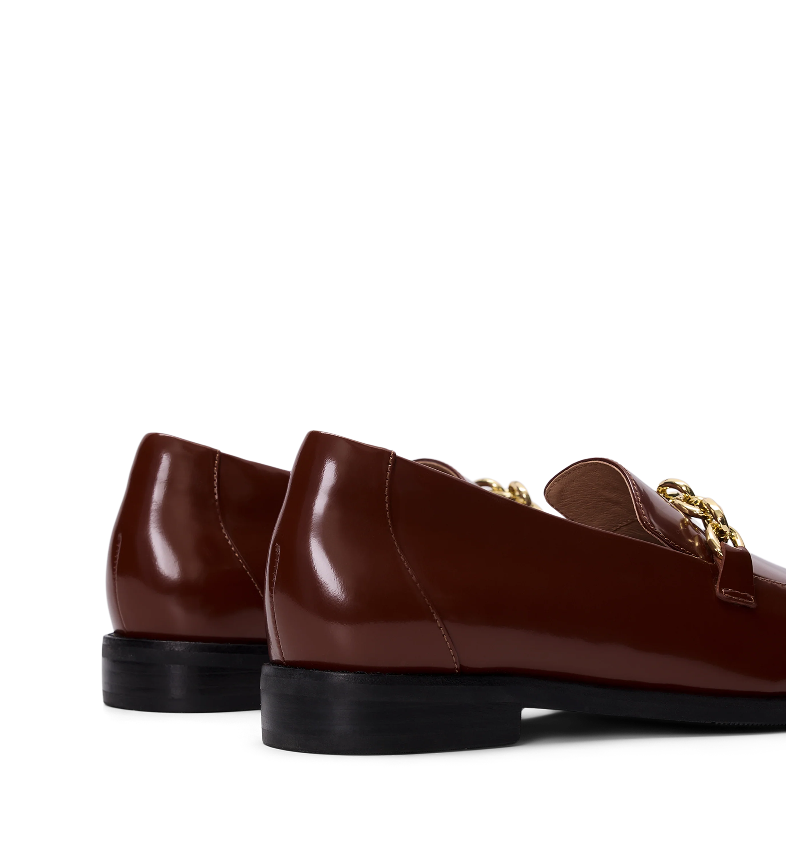 Whooper Hazelnut Tan Patent Leather & Hardware Loafers