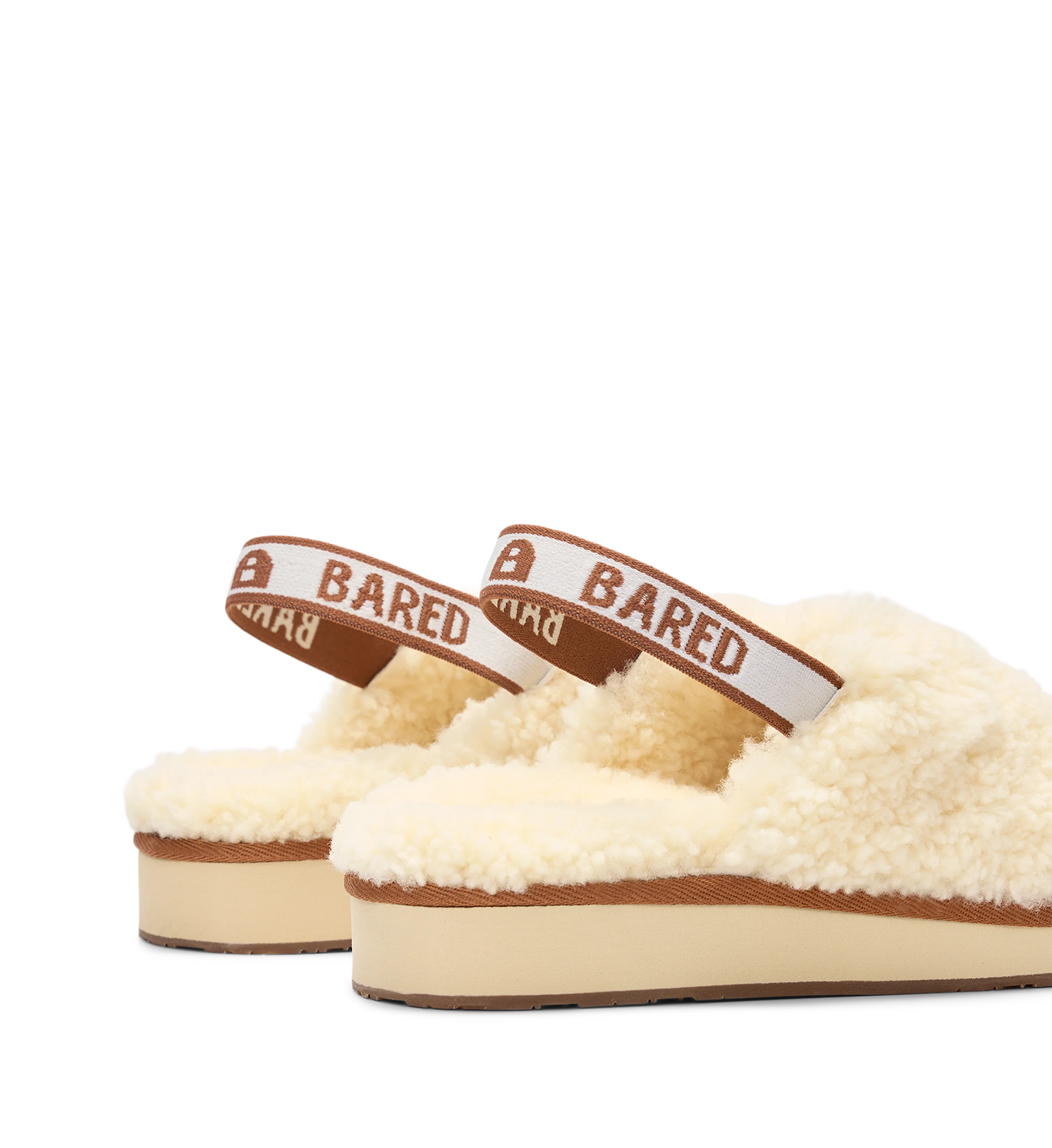 Snuggling Oatmilk Sheepskin Slippers