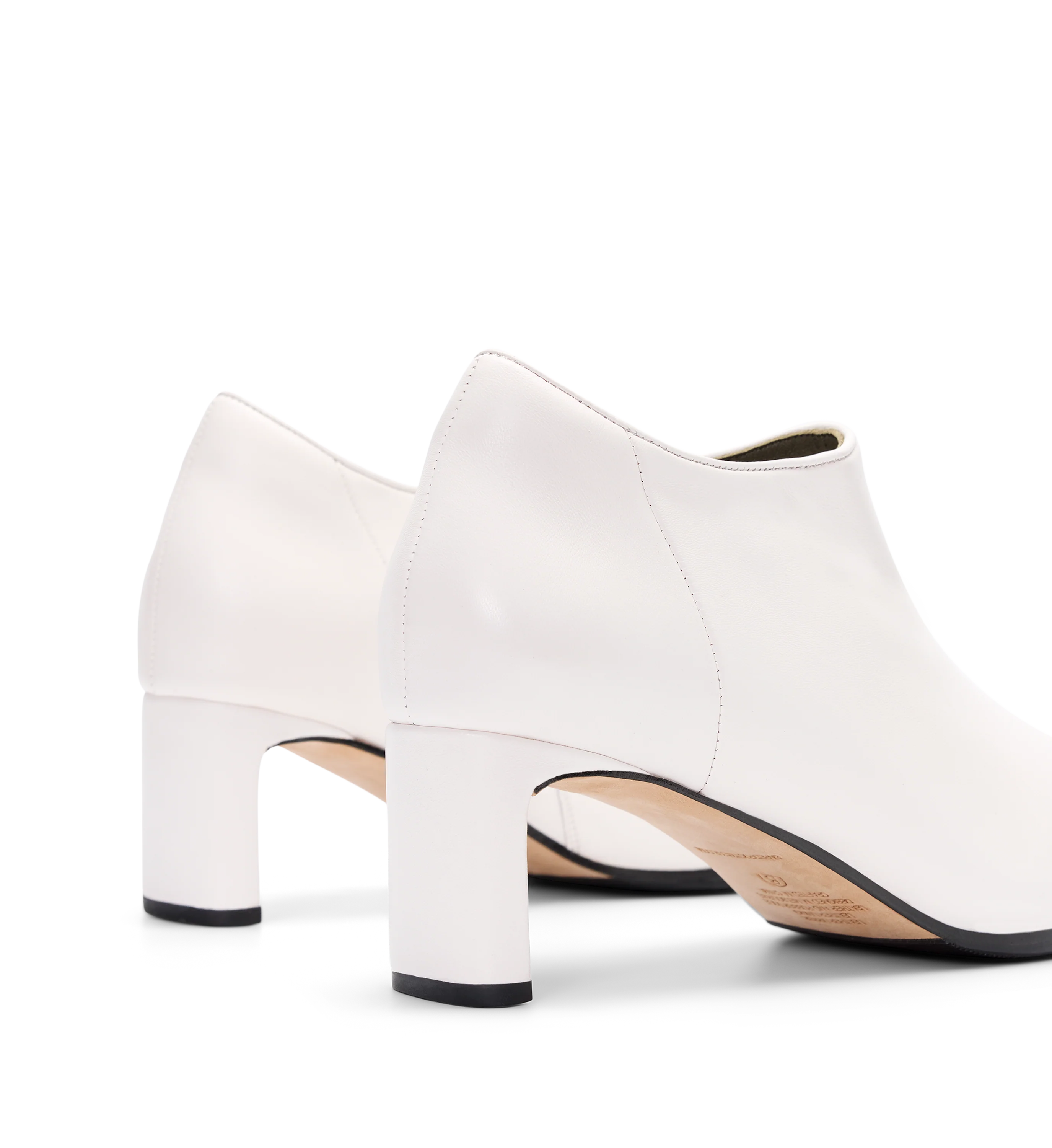 Habia White Leather Flat Boots