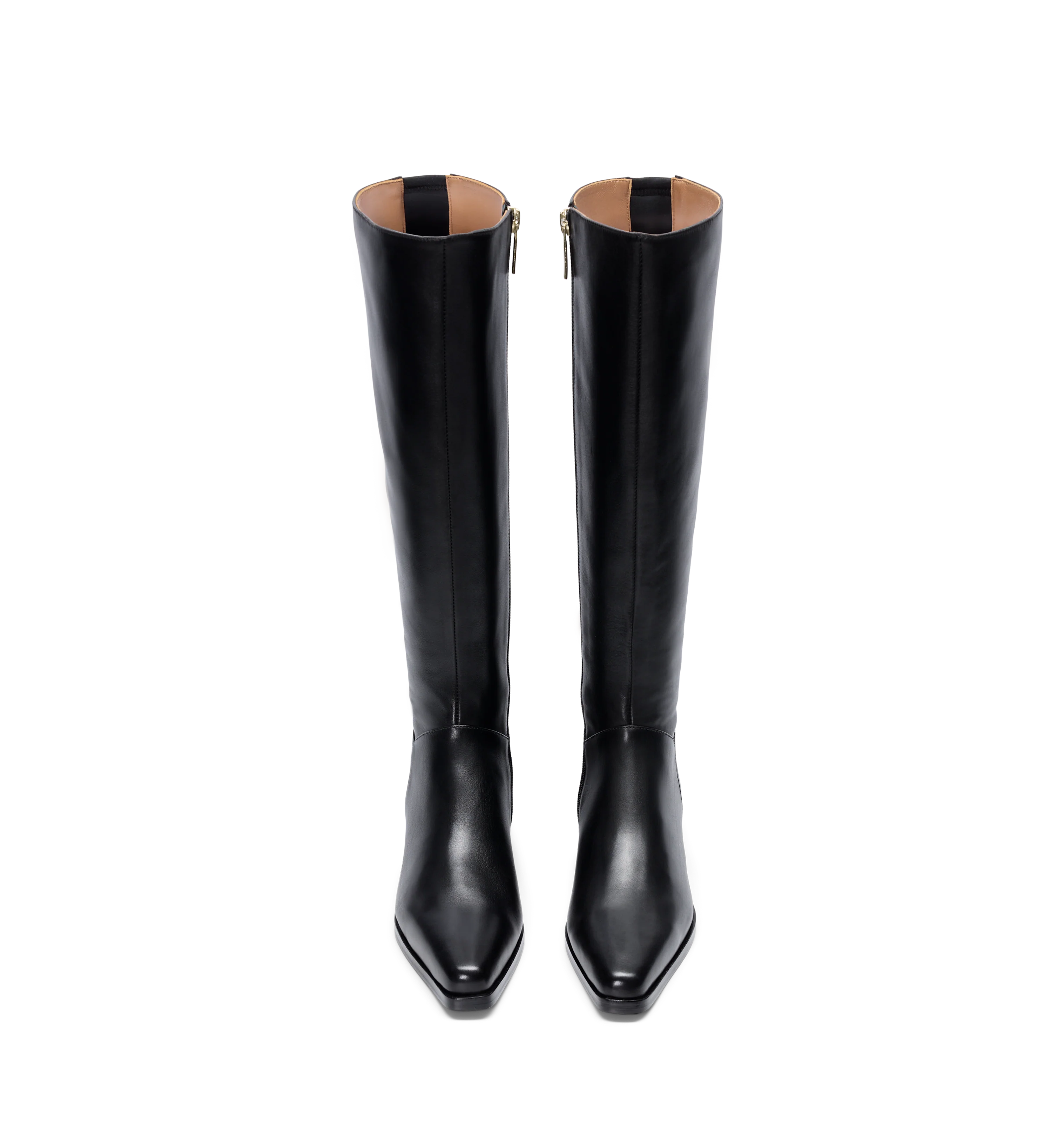 Sitta Black Leather Knee High Boots