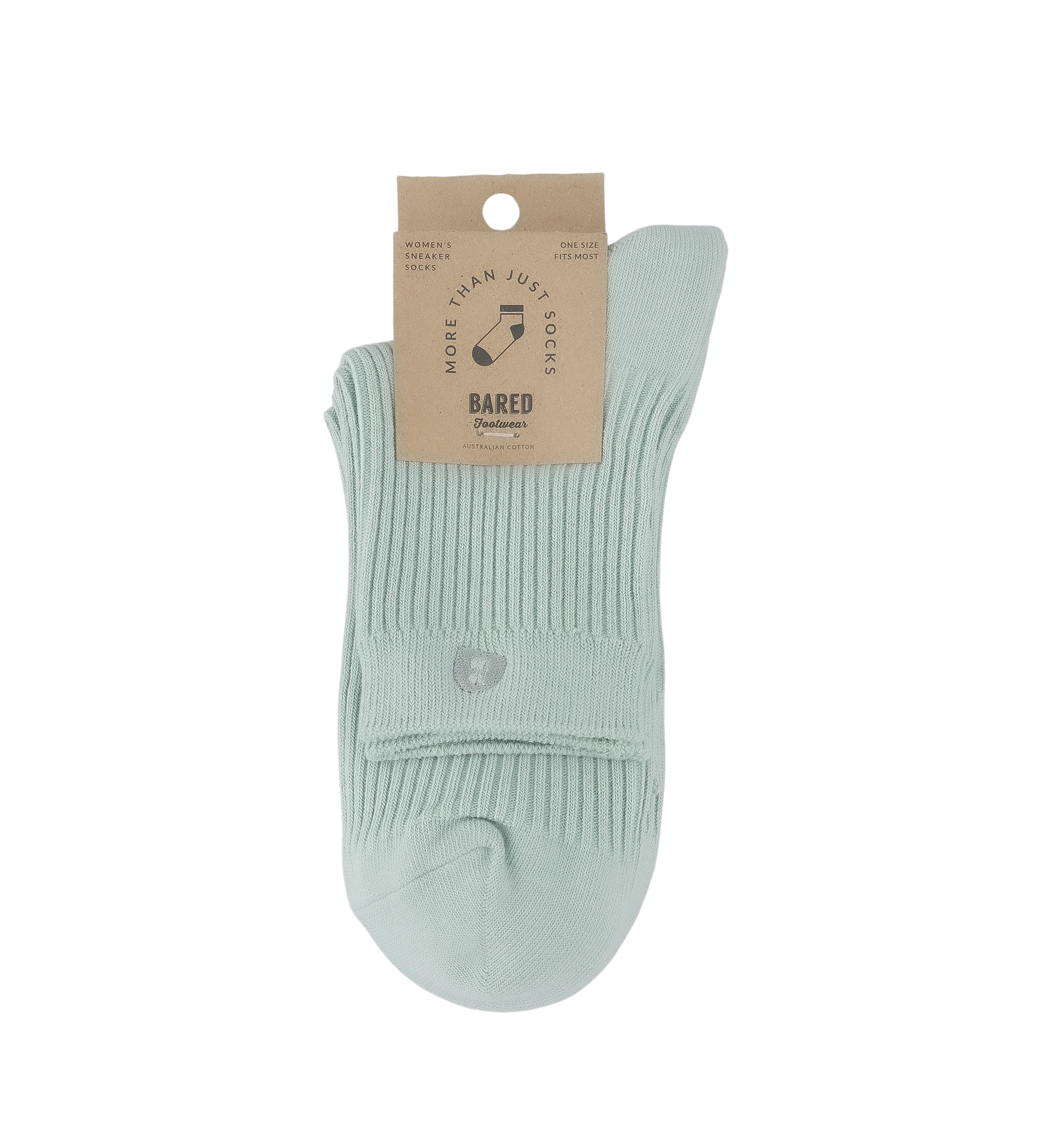 Womens Sneaker Socks 2pk Mint Cotton Blend