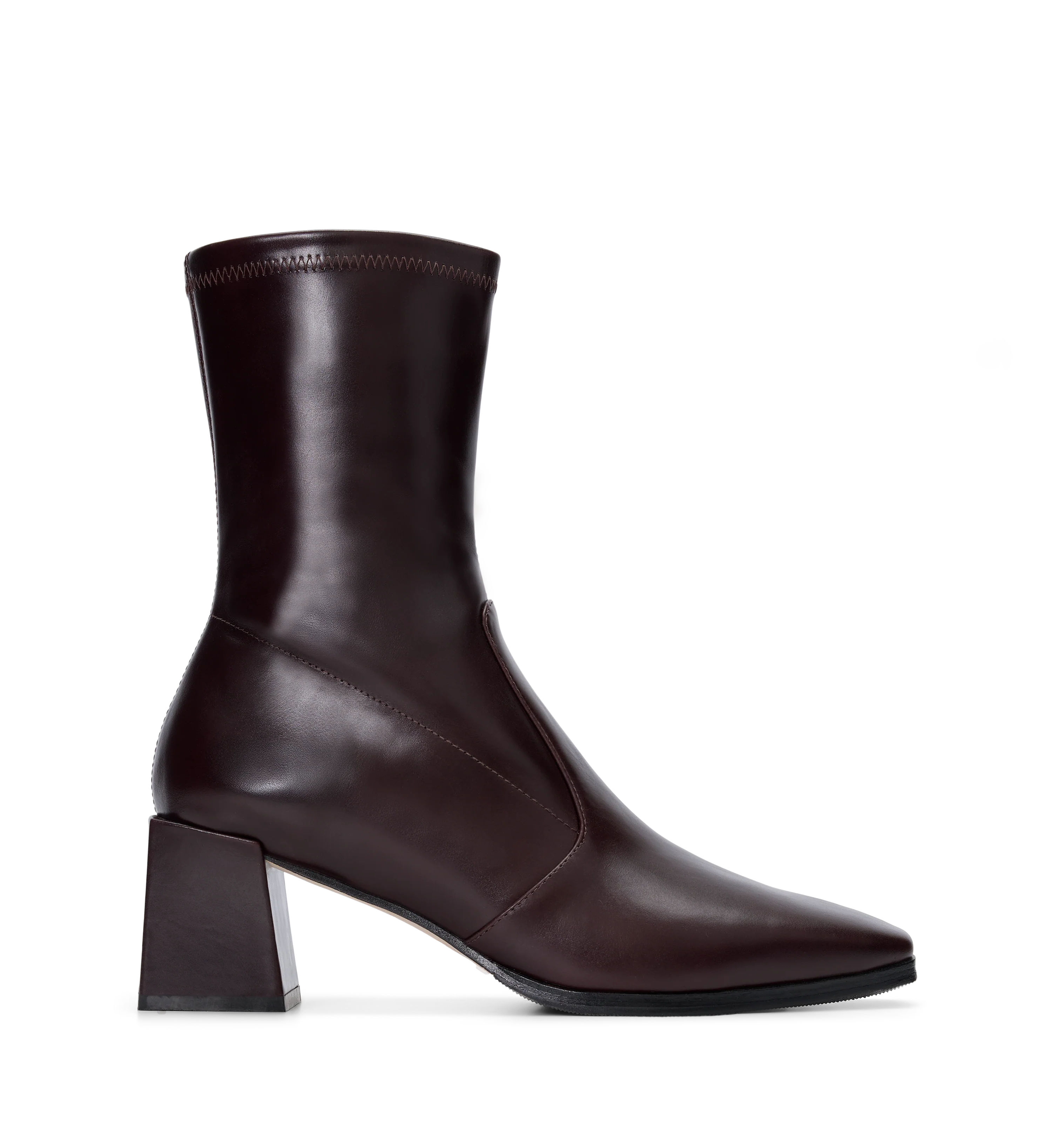 Nightingale Dark Oak Boxed Leather Heeled Boots