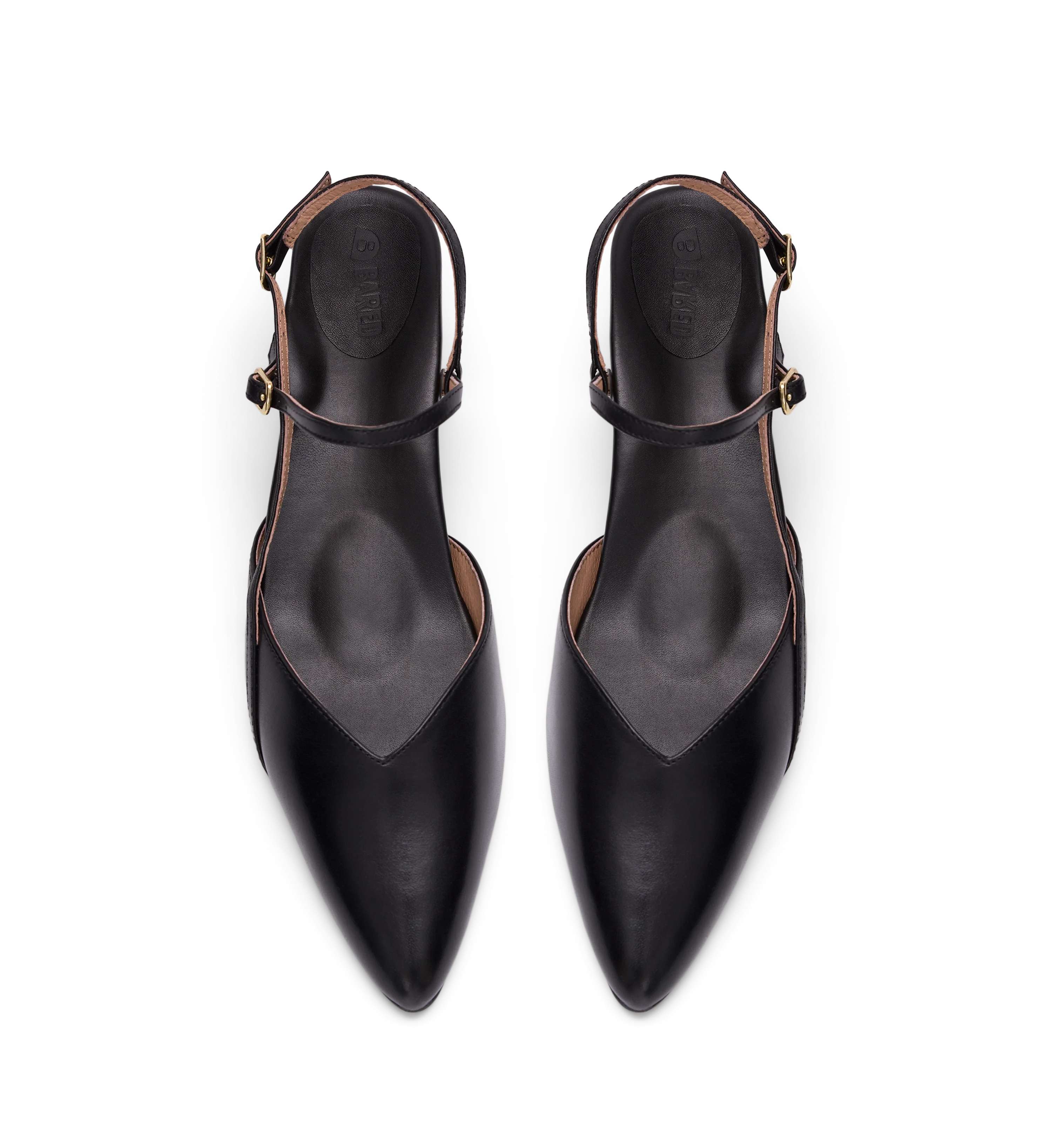 Nene 2 Black Leather Low Heels