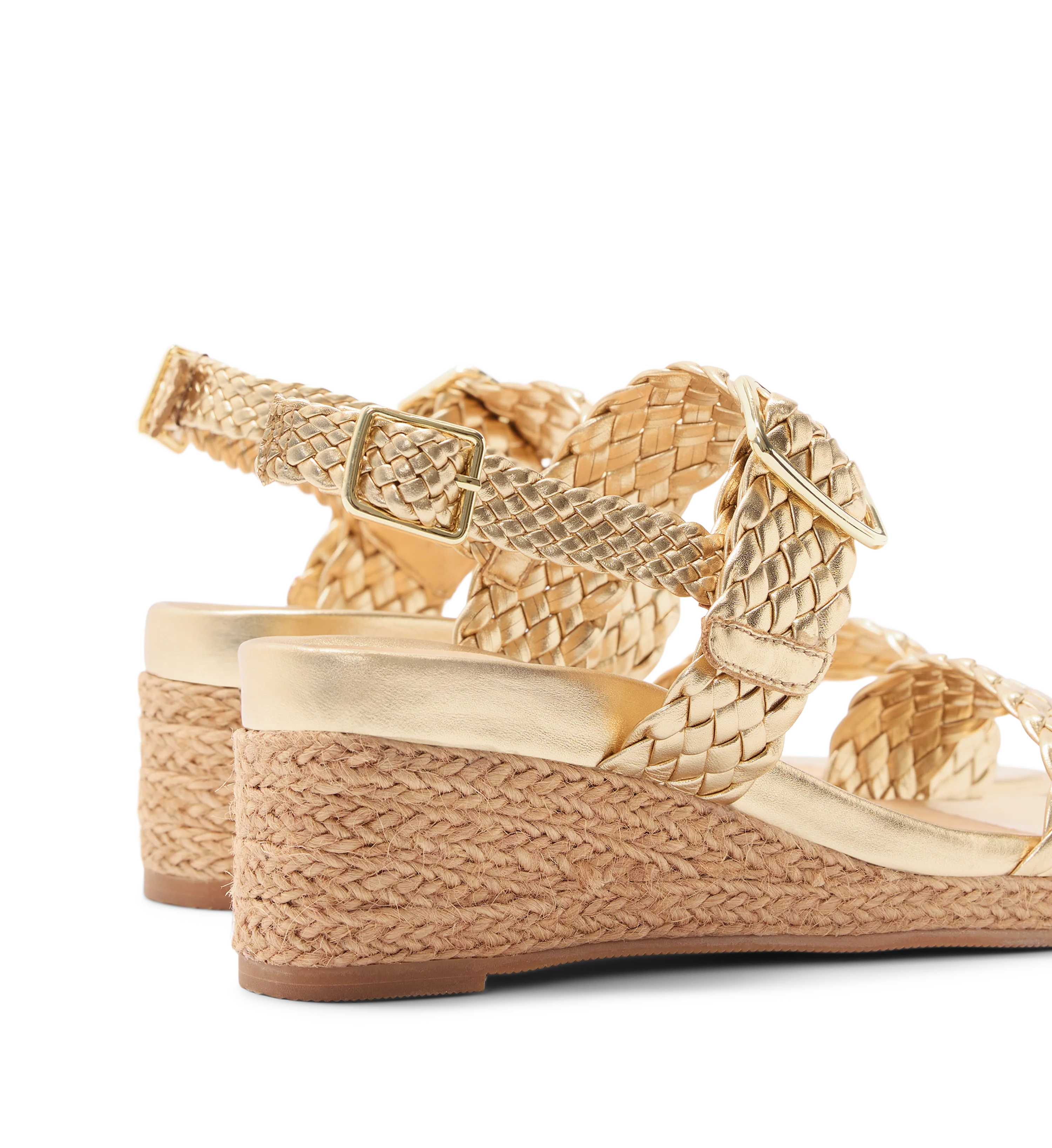 Gallito Gold Leather Wedges