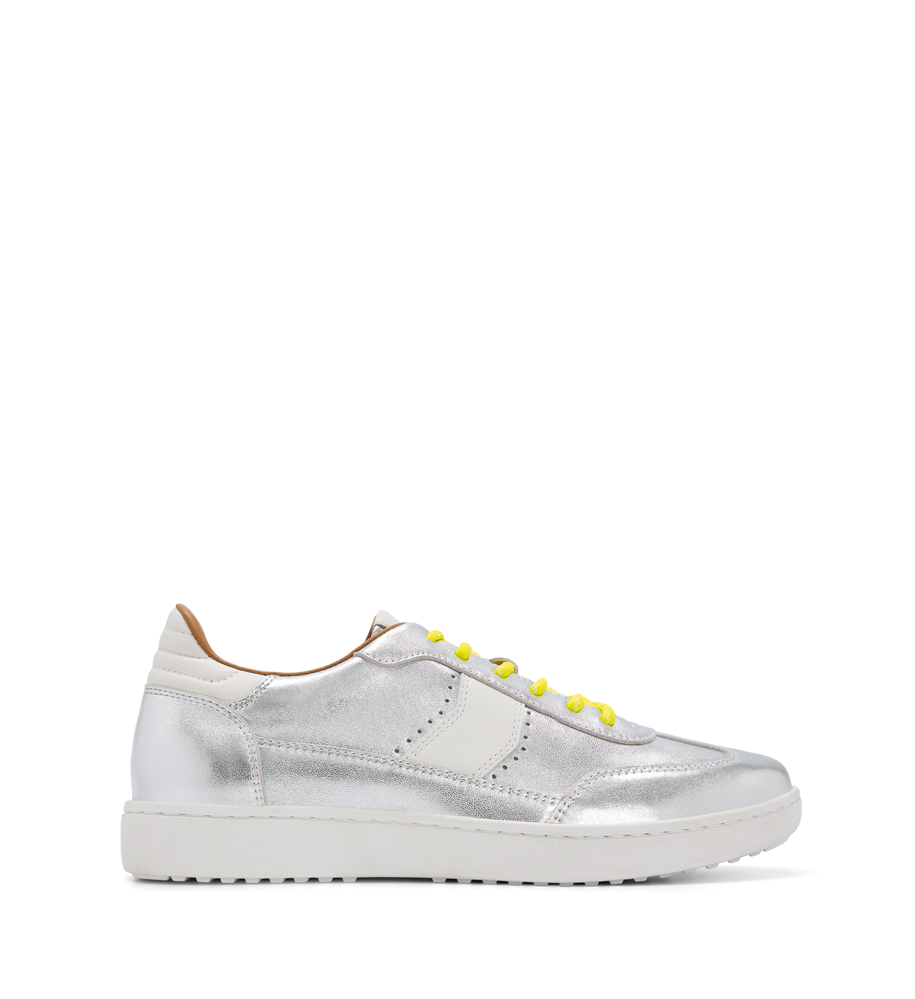 Bared Neon Yellow Laces Silver Tip Shoe Accessories