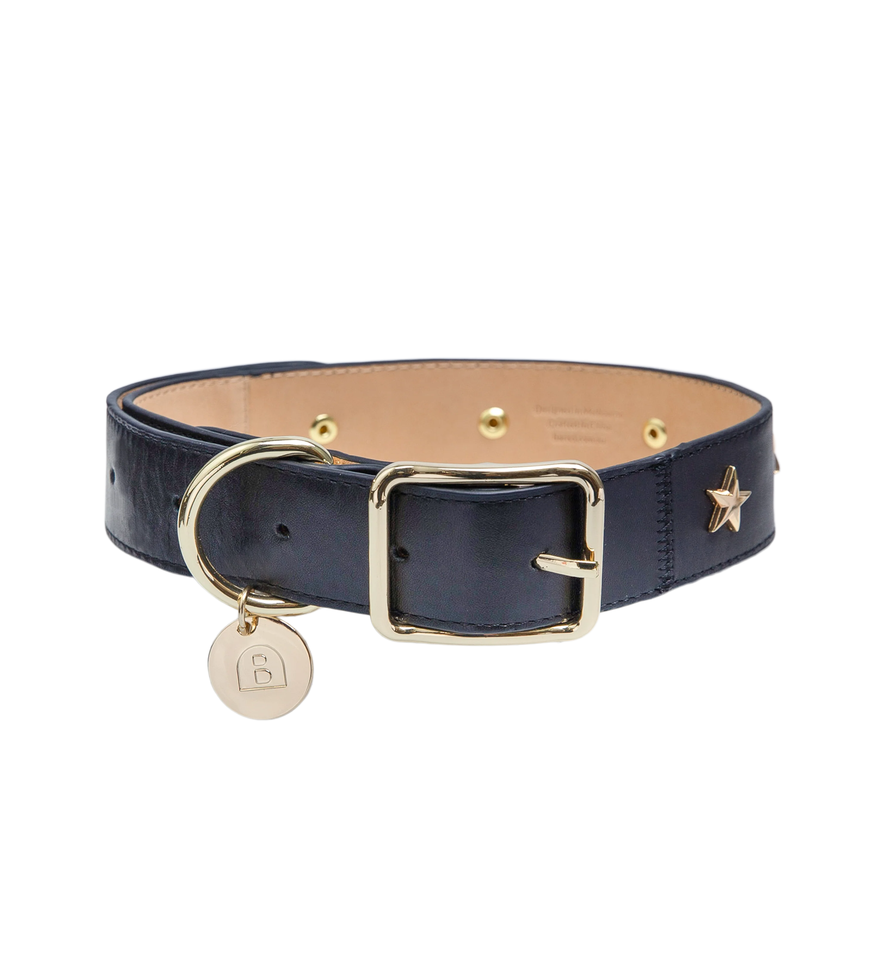 Dog Collar Black Leather