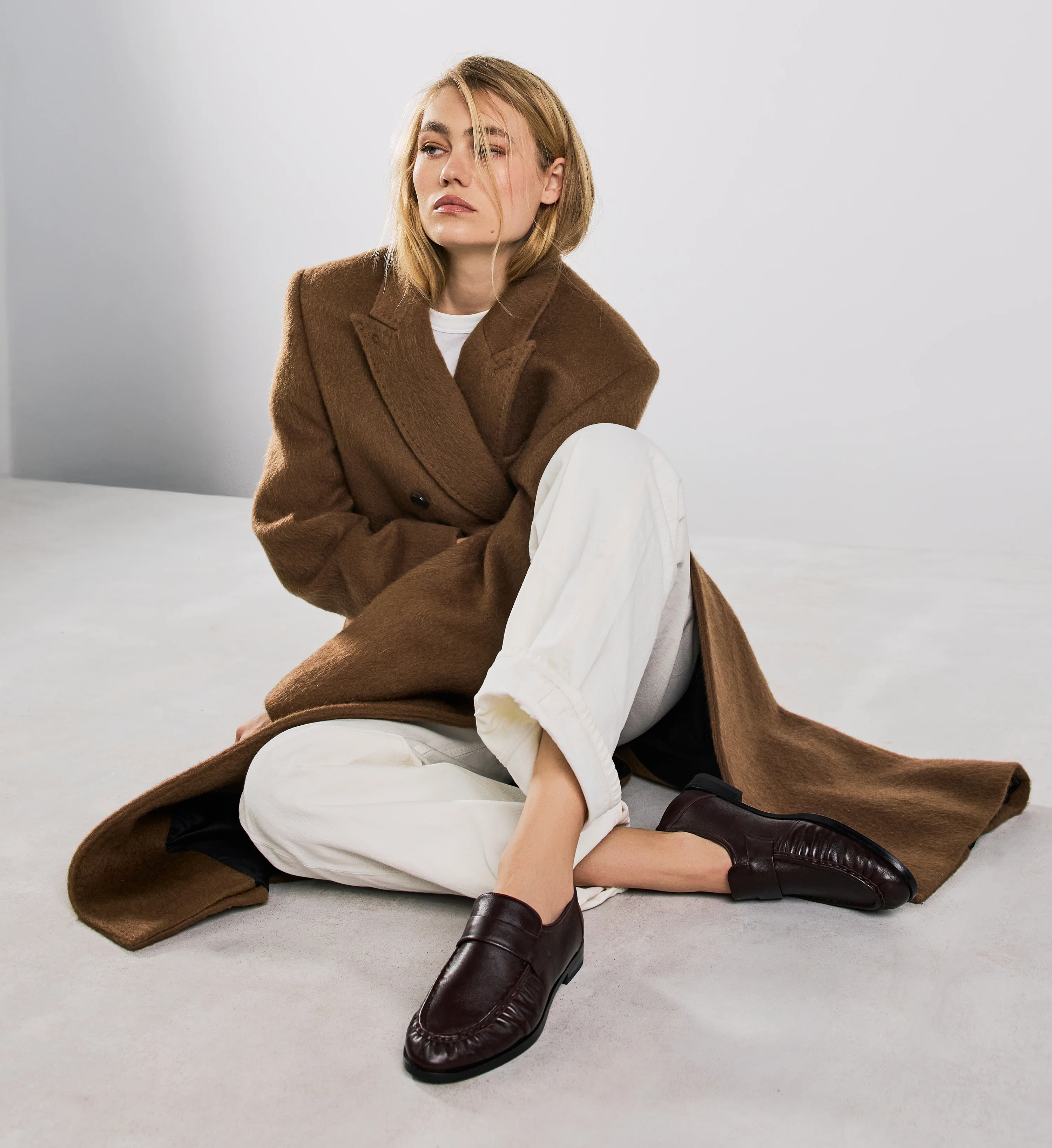 Chauna Chocolate Brown Leather Loafers